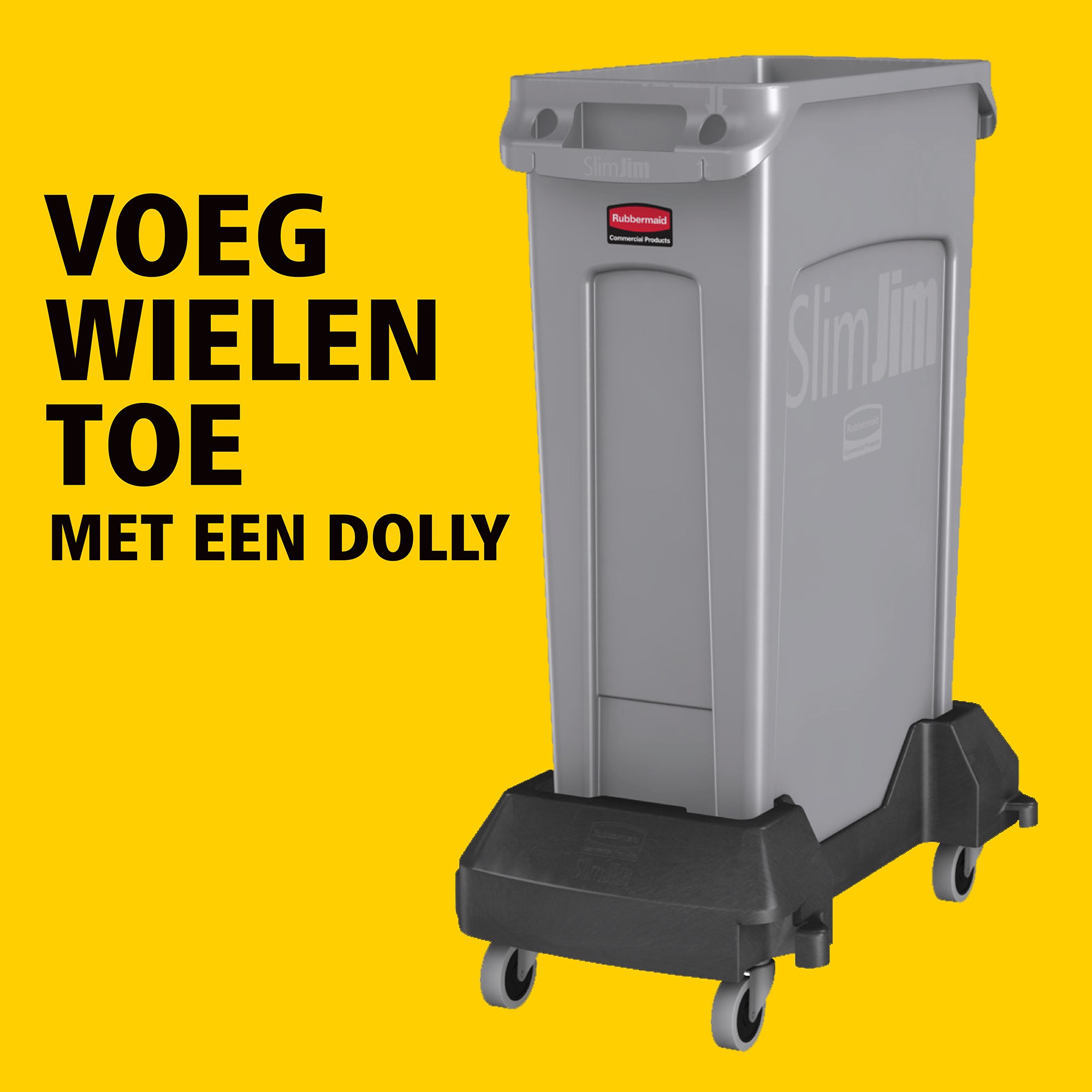 De Rubbermaid Commercial Slim Jim containers met luchtsleuven bieden compromisloze prestaties in beperkte ruimtes.