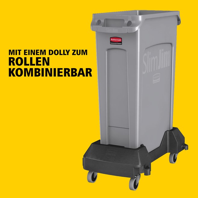 Die Slim Jim®-Behälter mit Belüftungskanälen von Rubbermaid Commercial bieten beispiellose Leistung in engen Räumen.