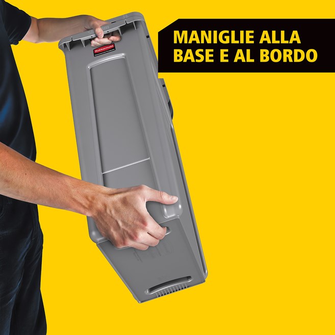 I bidoni Slim Jim® Rubbermaid Commercial con sfiati offrono prestazioni eccellenti anche in spazi ristretti.