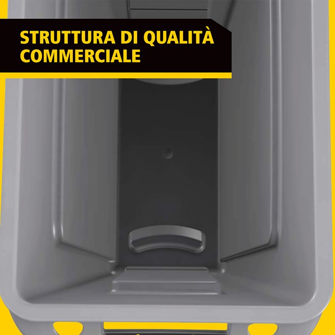 I bidoni Slim Jim® Rubbermaid Commercial con sfiati offrono prestazioni eccellenti anche in spazi ristretti.