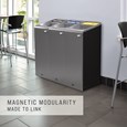 An easy to configure modular recycling system for facilities with sustainability and aesthetics in mind