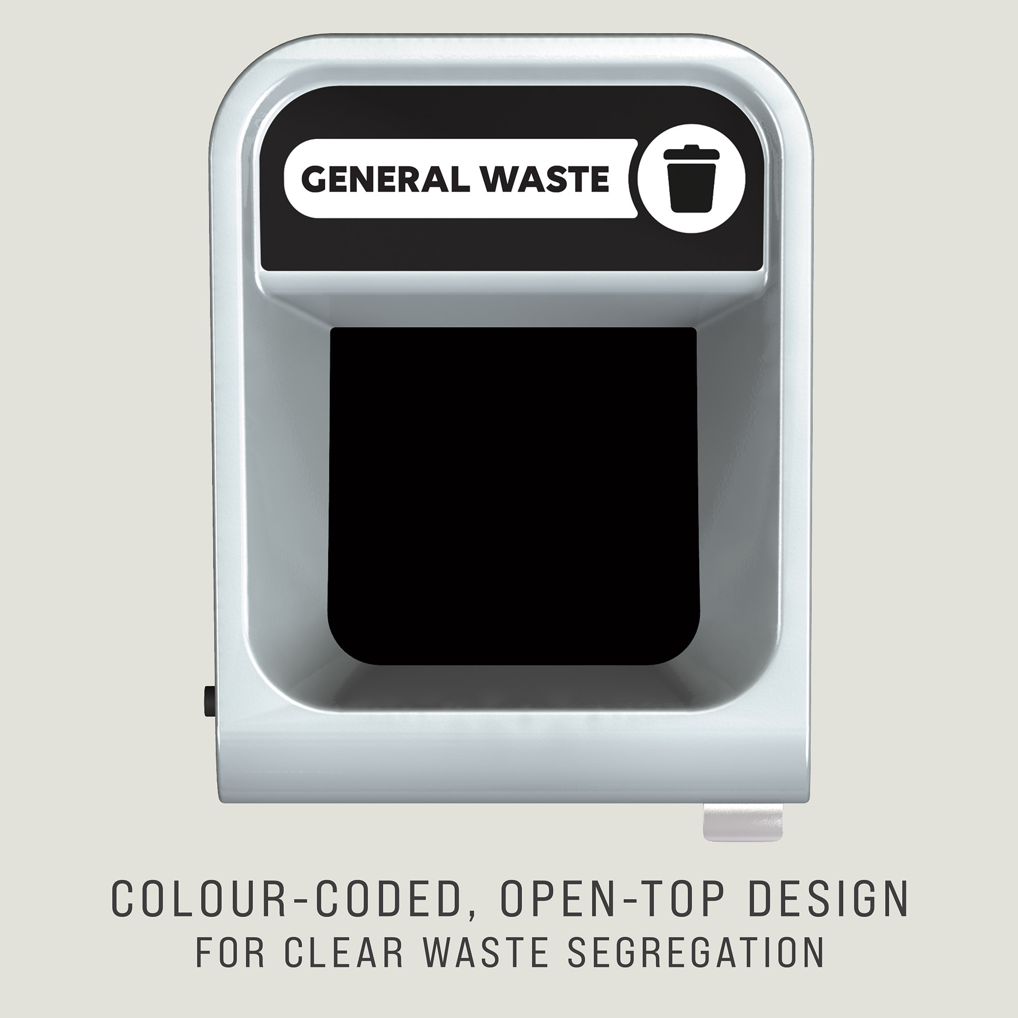 An easy to configure modular recycling system for facilities with sustainability and aesthetics in mind