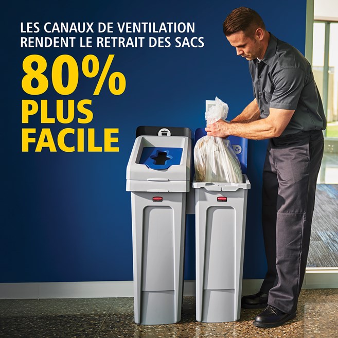 Améliorez votre station de recyclage Slim Jim® avec un insert de couvercle robuste et facile à installer, conçu pour optimiser le tri des déchets dans n’importe quel environnement.