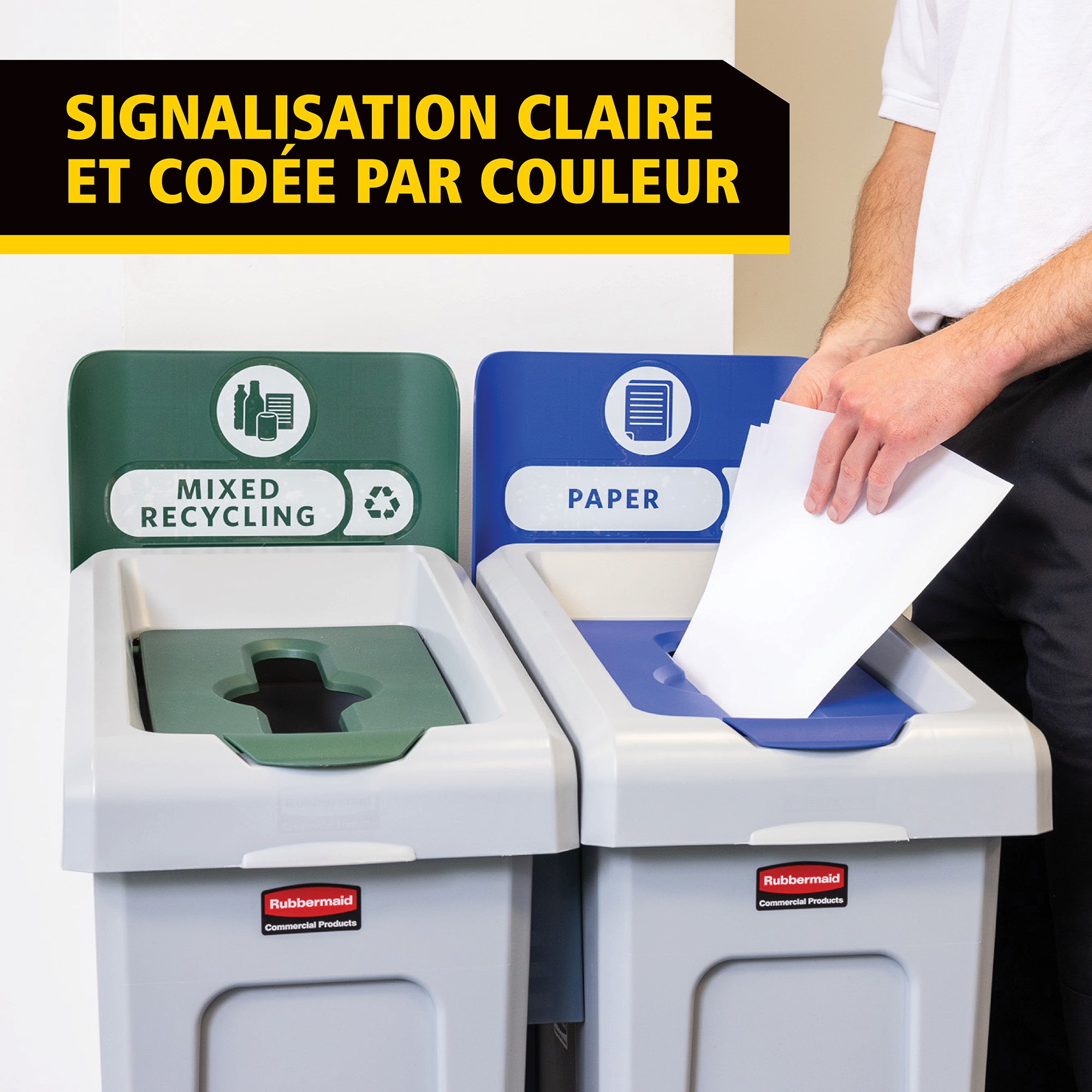 Améliorez votre station de recyclage Slim Jim® avec un insert de couvercle robuste et facile à installer, conçu pour optimiser le tri des déchets dans n’importe quel environnement.