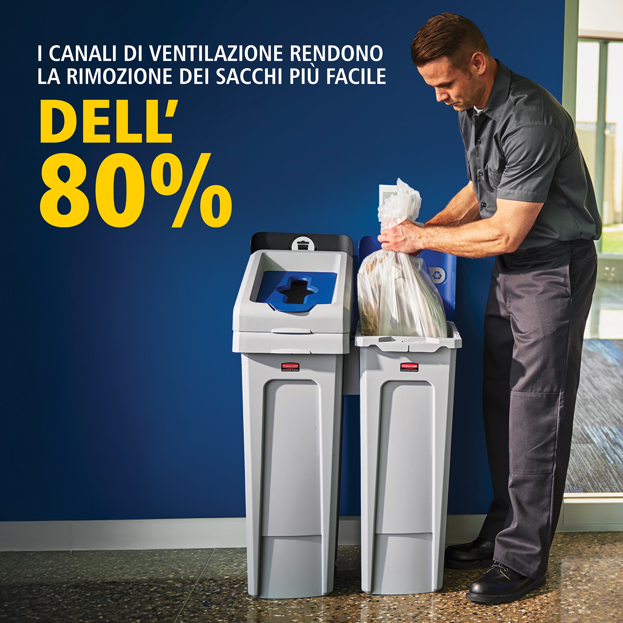 Una soluzione di riciclaggio adattabile offre un aspetto da front-of-house con funzionalità da back-of-house.