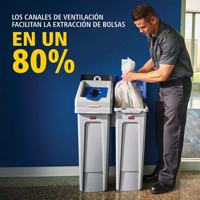 La solución de reciclaje adaptable ofrece un aspecto de cara al público con la funcionalidad de la zona del personal.
