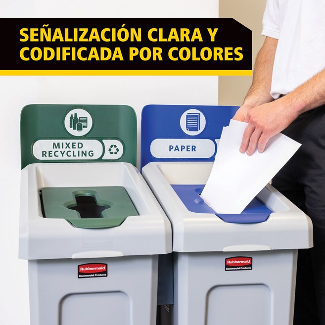 La solución de reciclaje adaptable ofrece un aspecto de cara al público con la funcionalidad de la zona del personal.