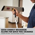 HYGEN™ Quick-Connect Frames features a flat profile that slides easily under furniture and equipment. Trapezoidal shape improves cleaning in corners and other hard to reach areas by reaching the highest spaces with ease.