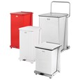 Engineered to close without a sound, the Silent Defenders® 25 Gallon FGQST40SW Square Indoor Step-On Container with Wheels is perfect for hospitals, doctor’s offices and other healthcare facilities.