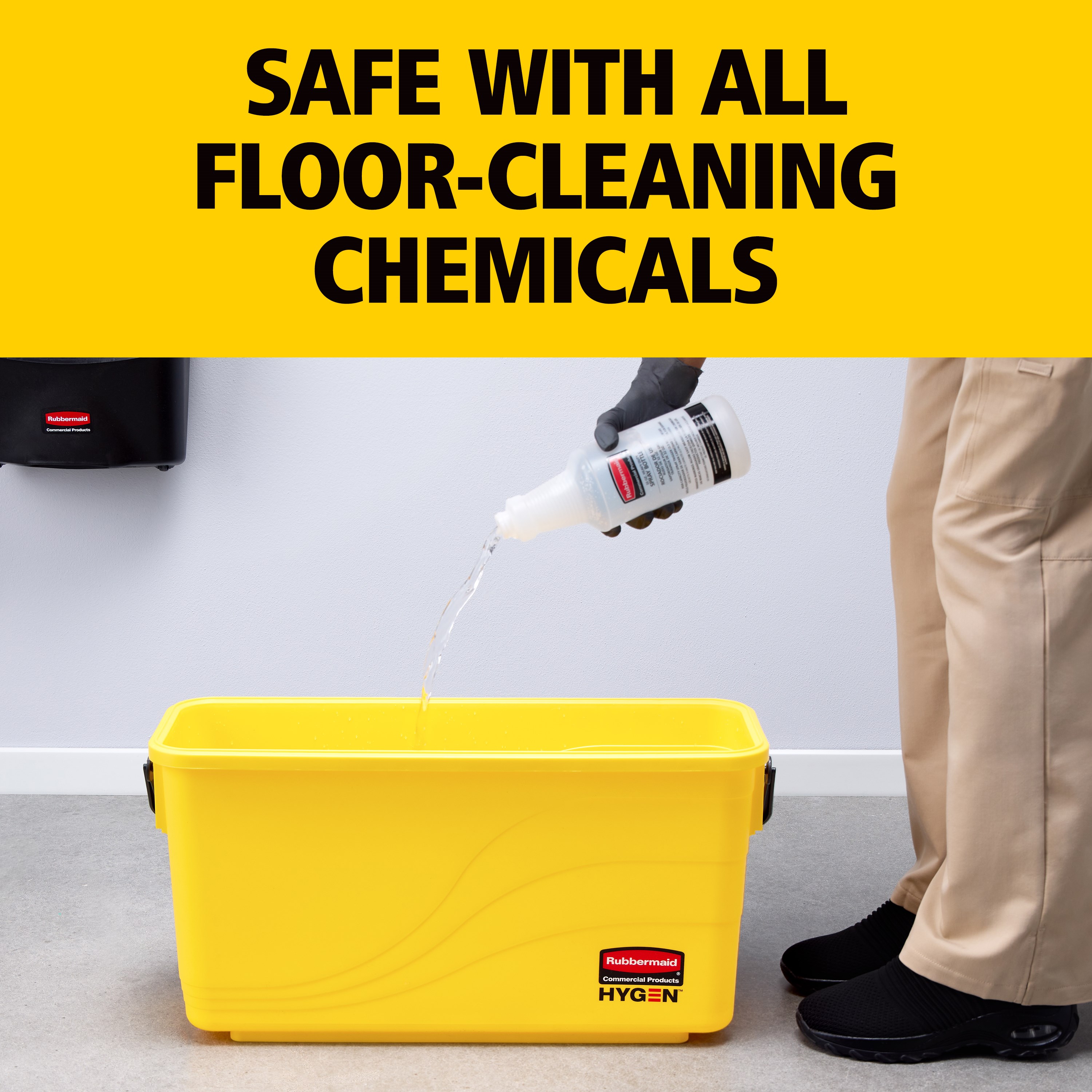 HYGEN™ Microfiber Charging Bucket is ideal for healthcare facilities, with a bucket designed to prevent oversaturation of microfiber wet pads.