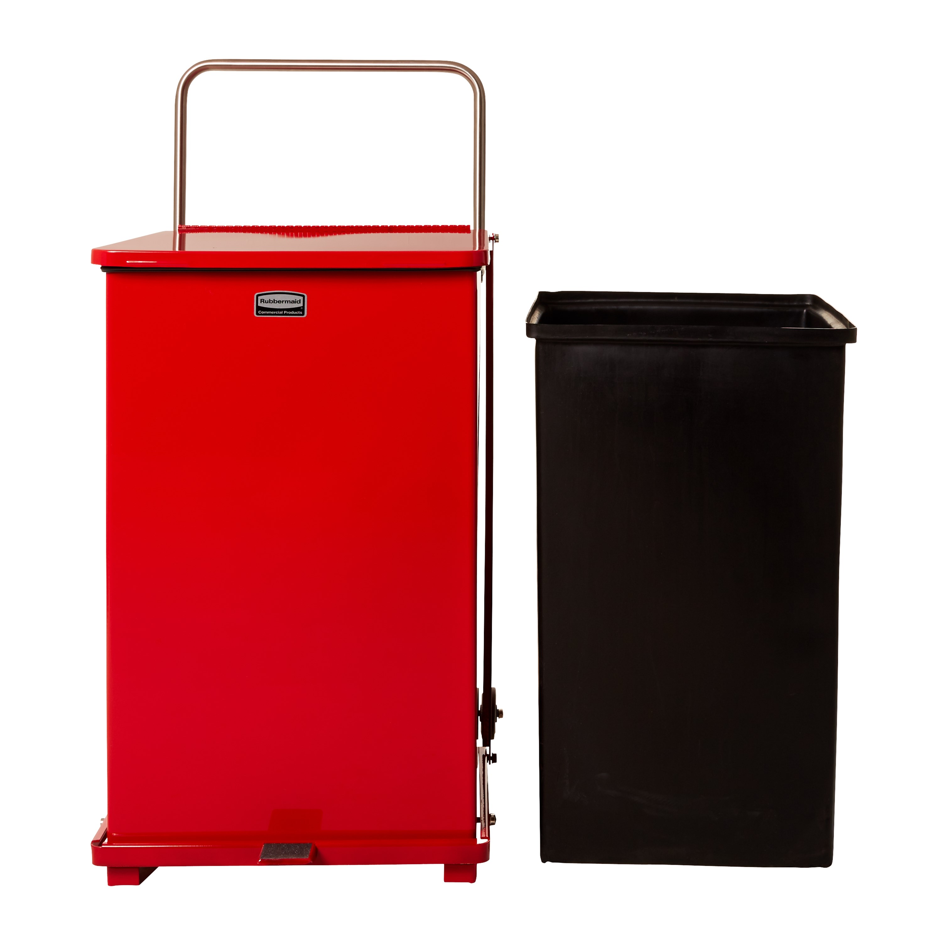 Engineered to close without a sound, the Silent Defenders® 25 Gallon FGQST40SW Square Indoor Step-On Container with Wheels is perfect for hospitals, doctor’s offices and other healthcare facilities.