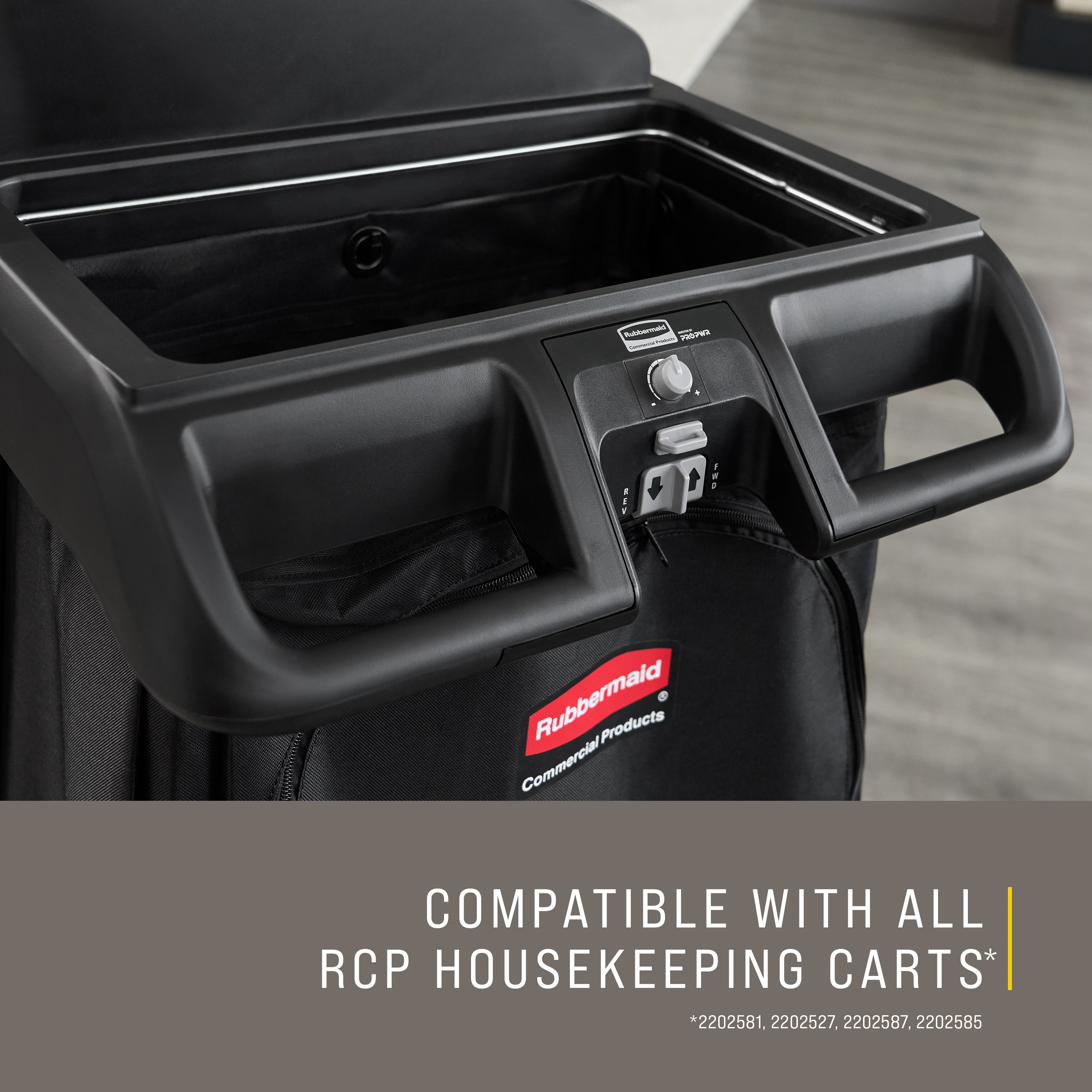 The PROPWR™ Motorized Kit for Housekeeping Carts is the ideal choice for users who want to move heavy housekeeping loads with virtually no effort involved.