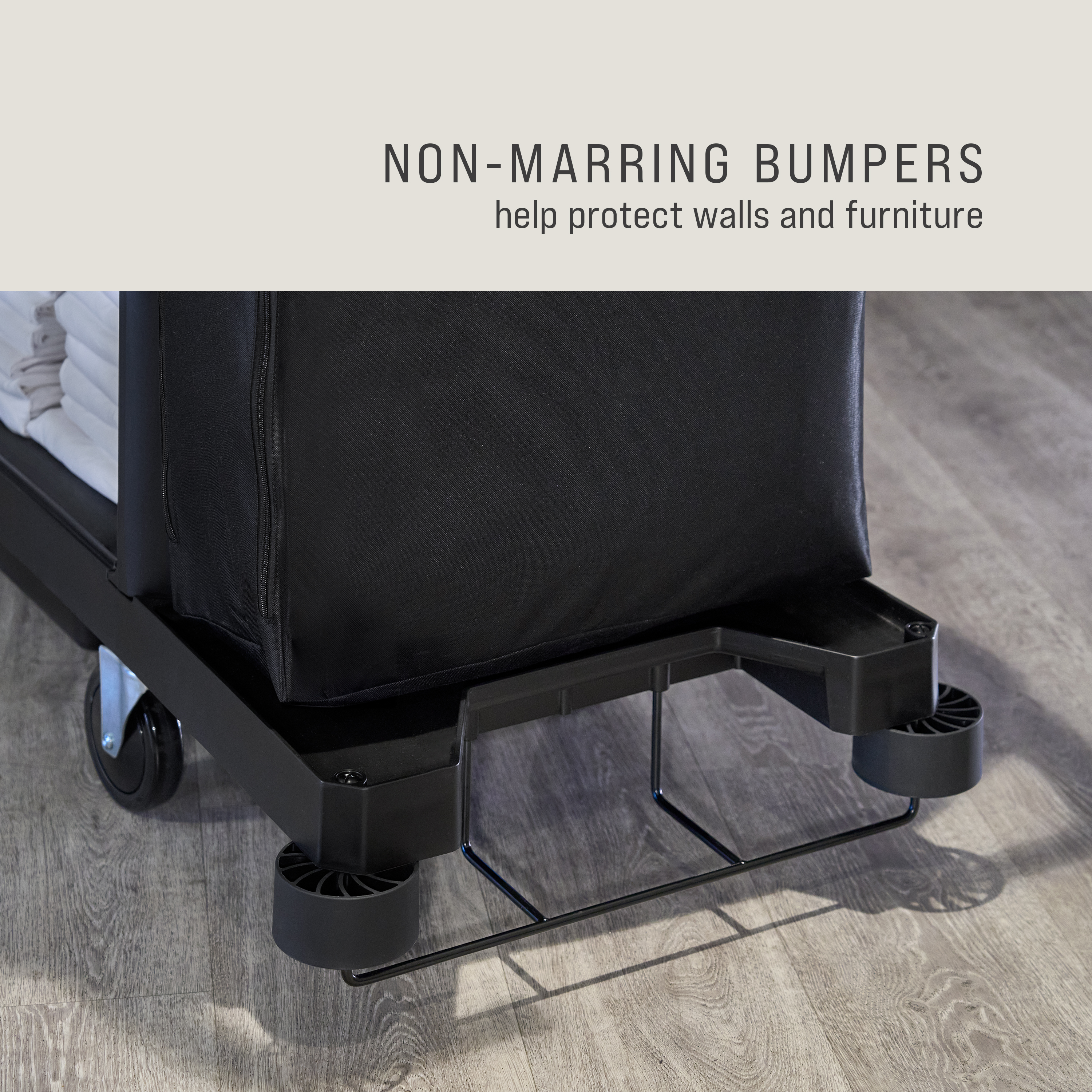 Rubbermaid Commercial Products impact-absorbing and non-marring Housekeeping Cart Bumper Kit is designed to reduce costly wall damage.