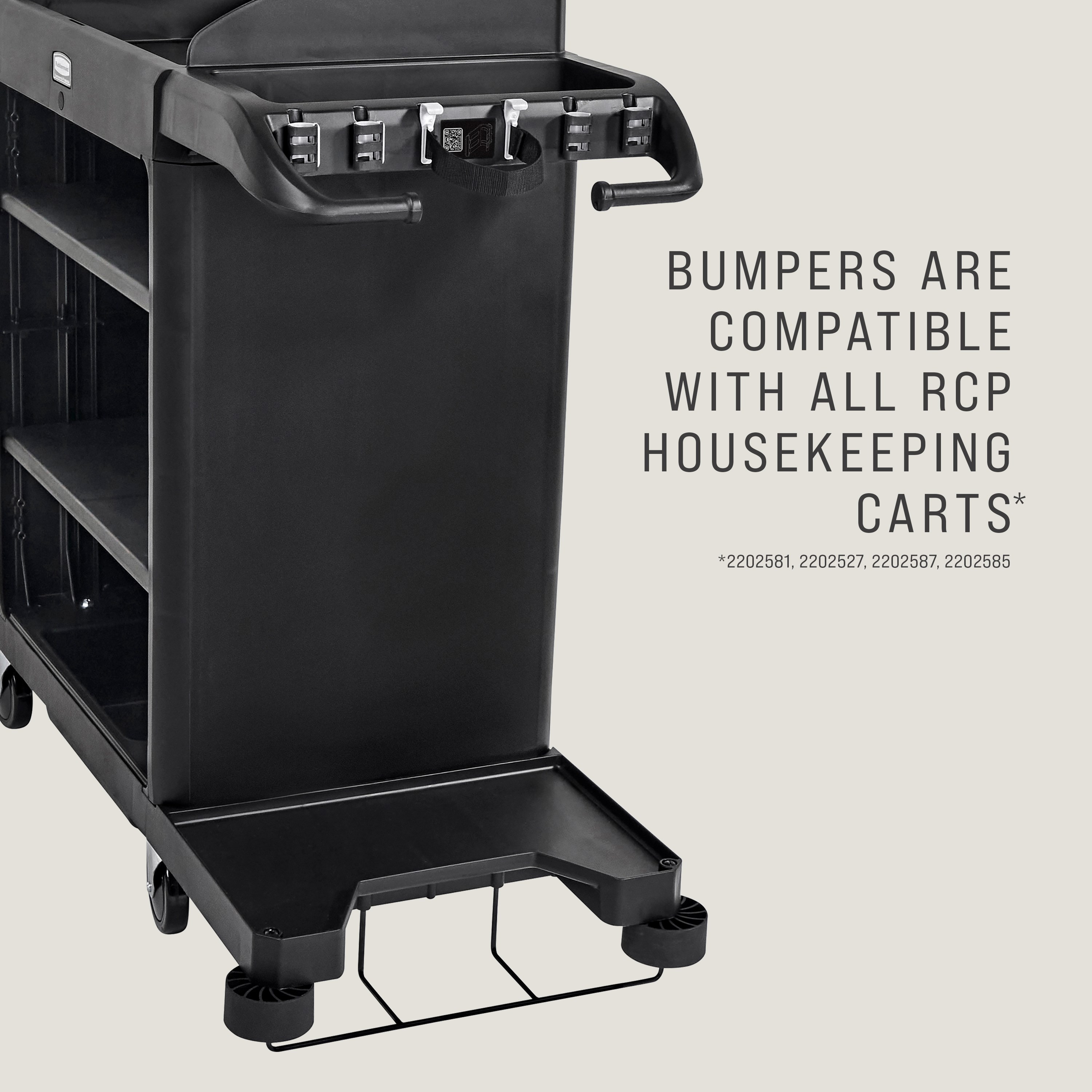 Rubbermaid Commercial Product's impact-absorbing and non-marring Housekeeping Cart Bumper Kit is designed to reduce costly wall damage.