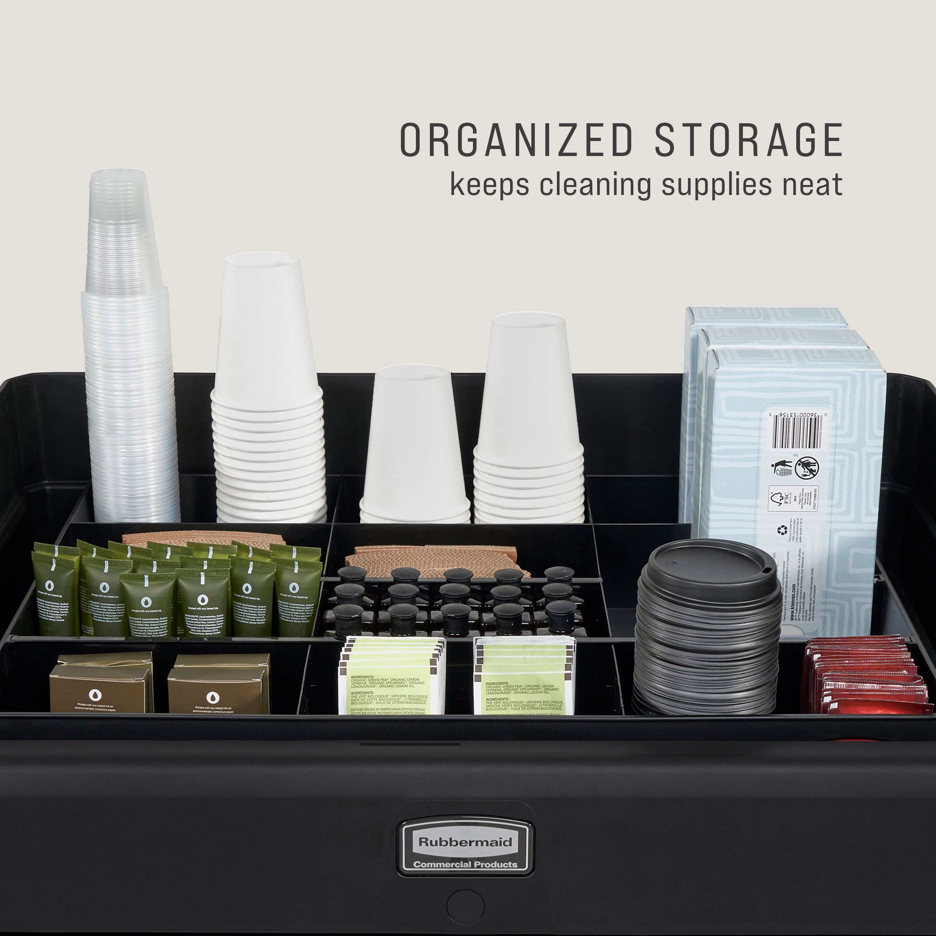 The Amenity Organizer is designed to provide housekeepers with a customizable solution for better cart organization.
