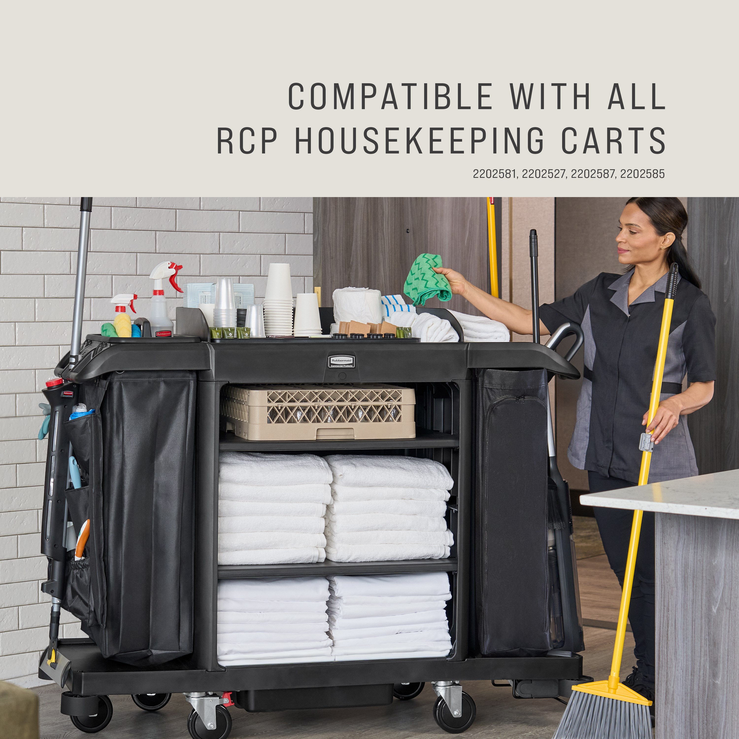 The Amenity Organizer is designed to provide housekeepers with a customizable solution for better cart organization.