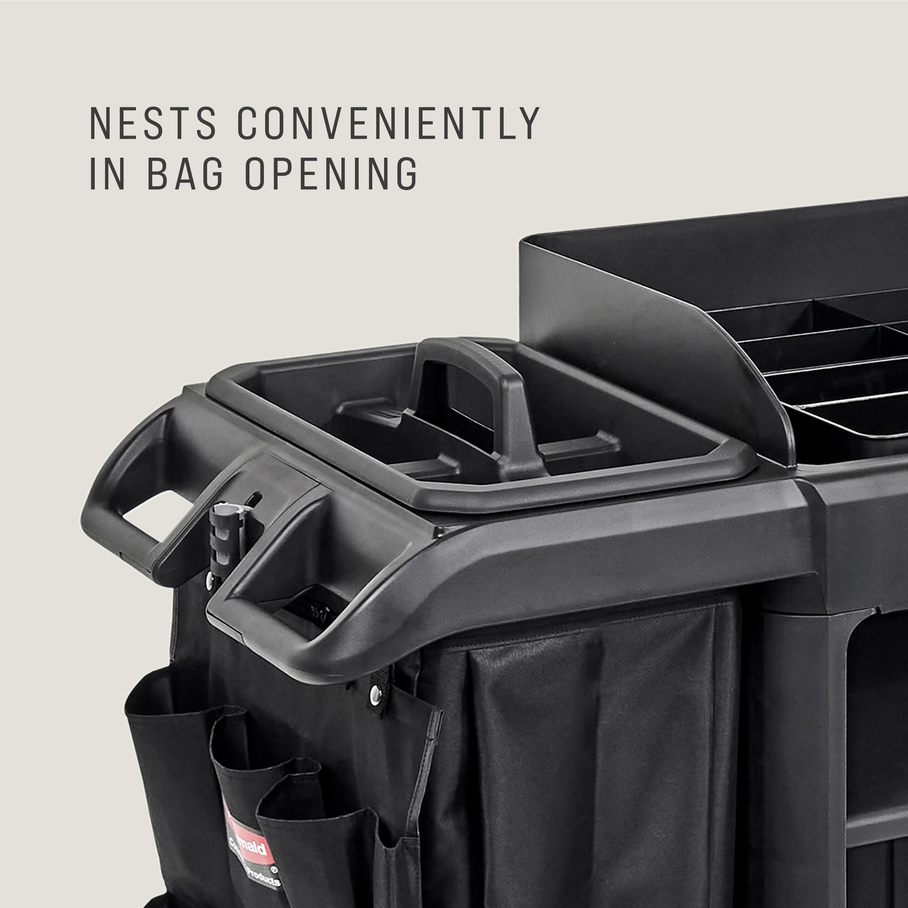 The Cleaning Caddy is an all-purpose caddy designed for easily carrying cleaning supplies or tools.