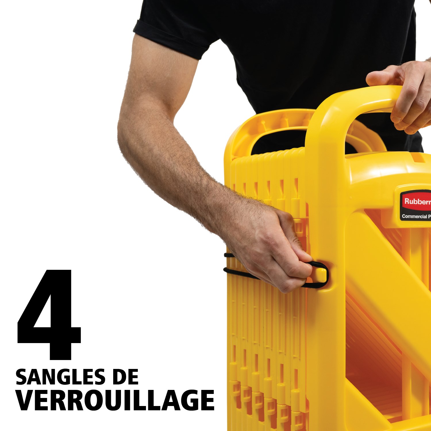Visible de loin, facile à utiliser, facile à déplacer et facile à ranger, cette barrière mobile de 4 m est faite de panneaux articulés. Elle peut se positionner en ligne droite, en courbe ou en cercle. Ses couleurs sont conformes ANSI/OSHA.