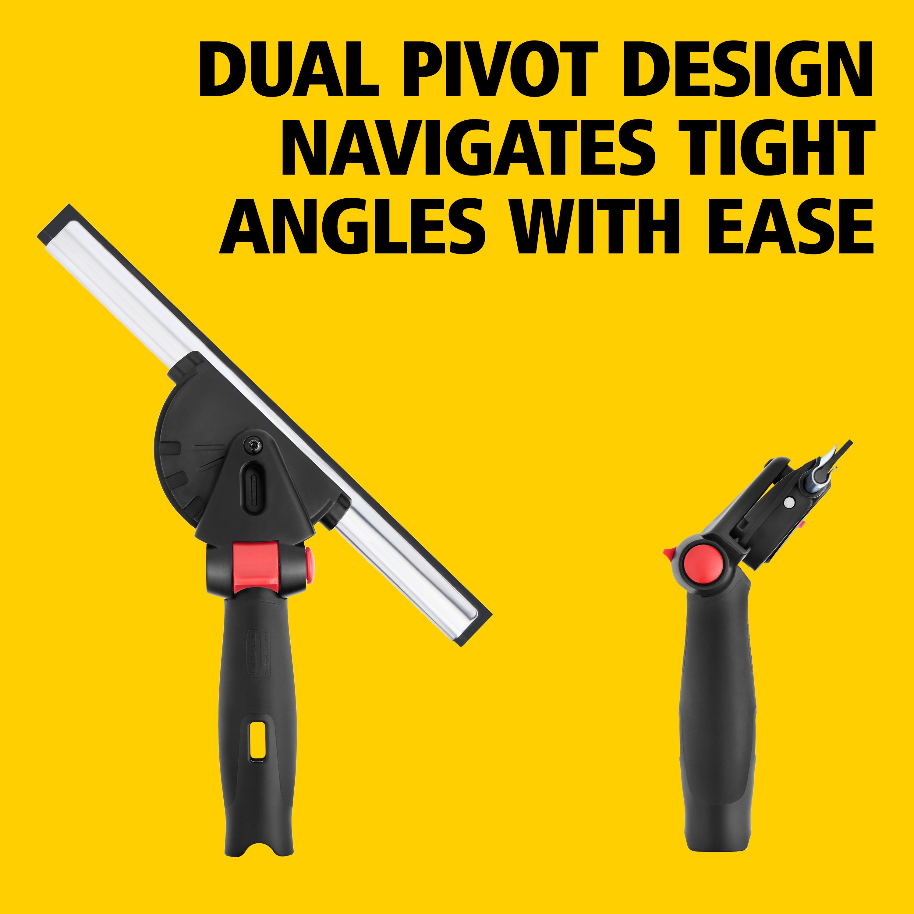 The Rubbermaid Commercial Products® 10-Inch Glass Squeegee delivers streak-free results with every swipe. Its soft rubber blade glides effortlessly over glass, ensuring a spotless, professional finish on the first try.