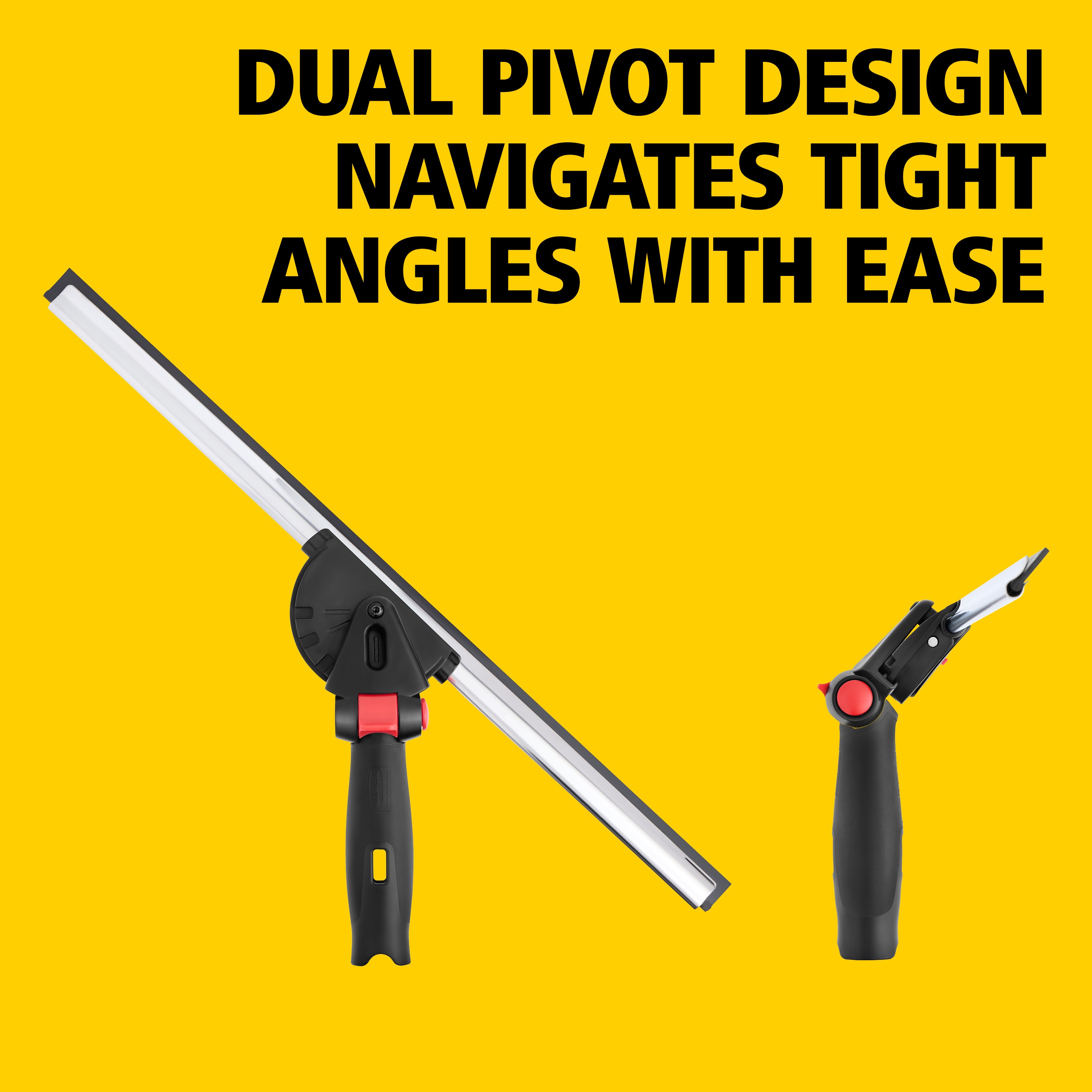 The Rubbermaid Commercial Products® 18-Inch Glass Squeegee delivers streak-free results with every swipe. Its soft rubber blade glides effortlessly over glass, ensuring a spotless, professional finish on the first try.