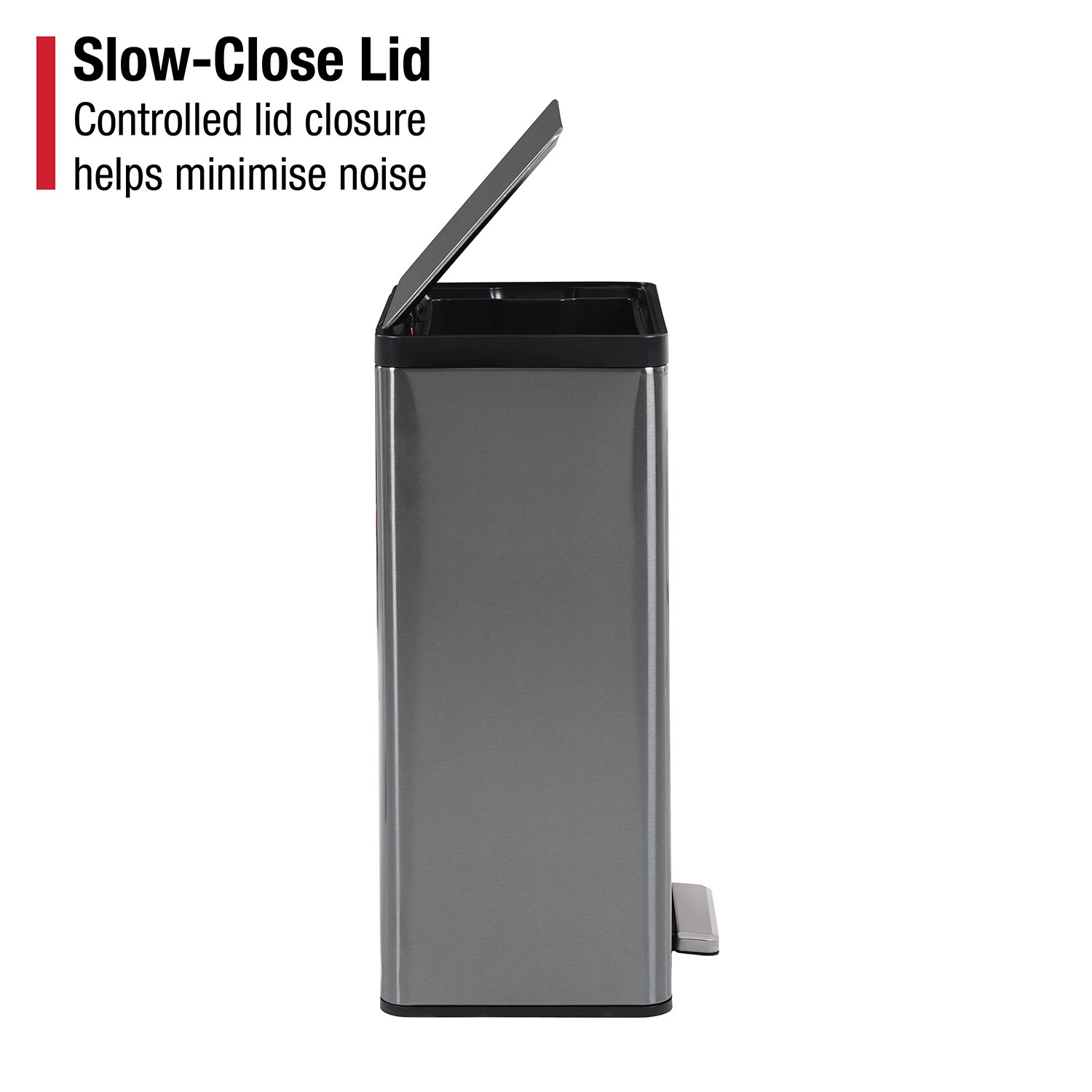 Rubbermaid Elite 45L/12G Stainless Steel Step-On Bin Thumbnail 3