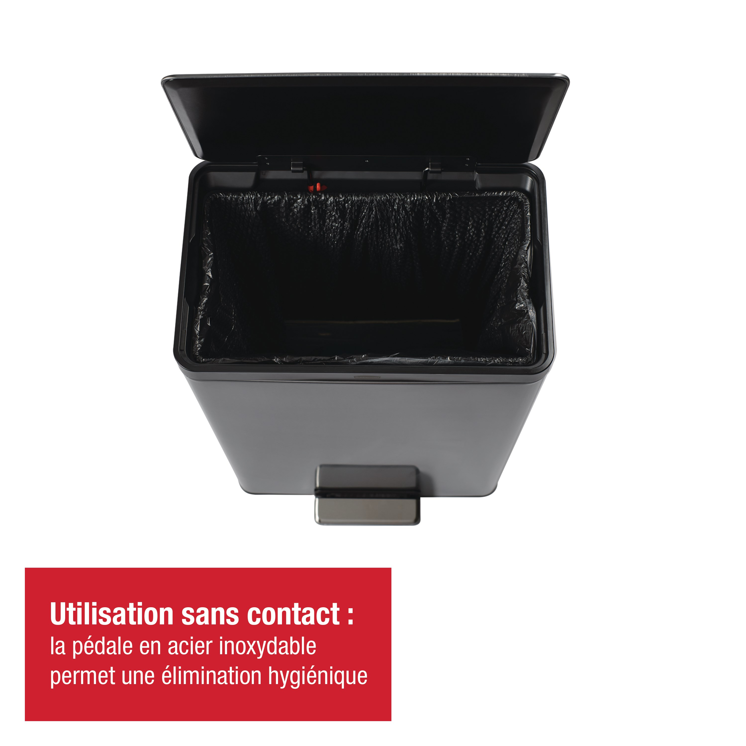 Rubbermaid Elite 45L/12G Stainless Steel Step-On Bin Thumbnail 2