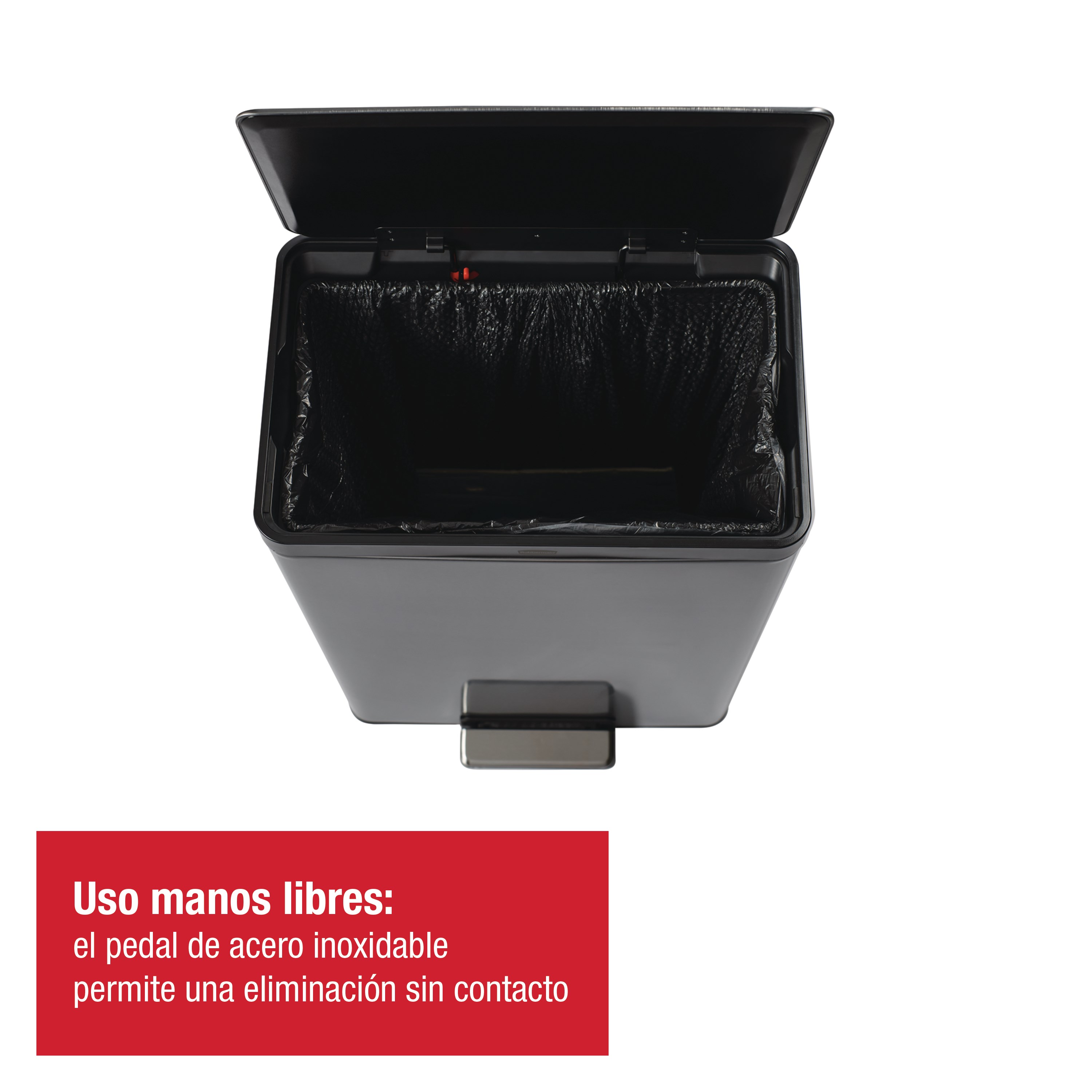 Rubbermaid Elite 45L/12G Stainless Steel Step-On Bin Thumbnail 2