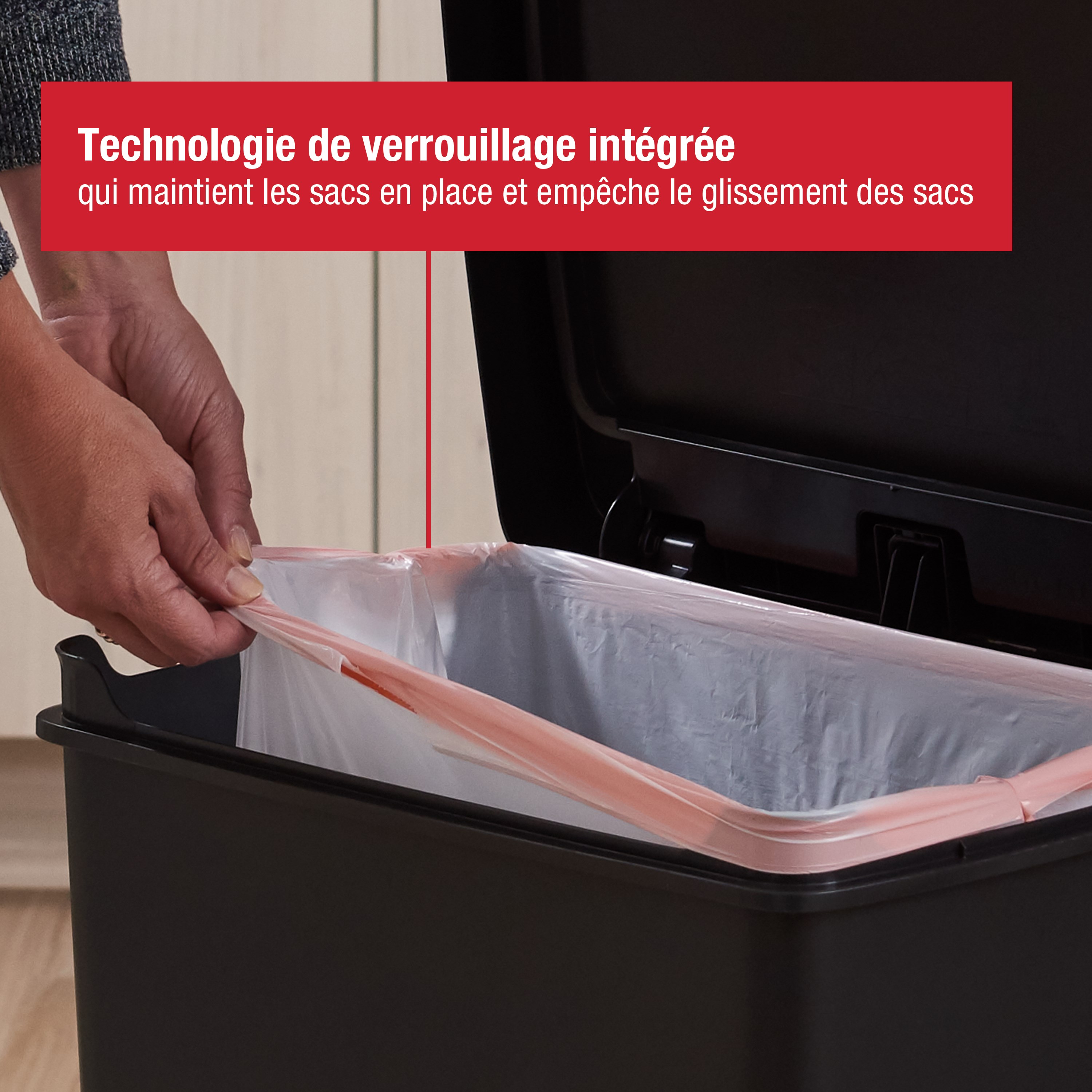 Rubbermaid Premier Series II 46L/12.4G Step-On Bin, Charcoal Thumbnail 2