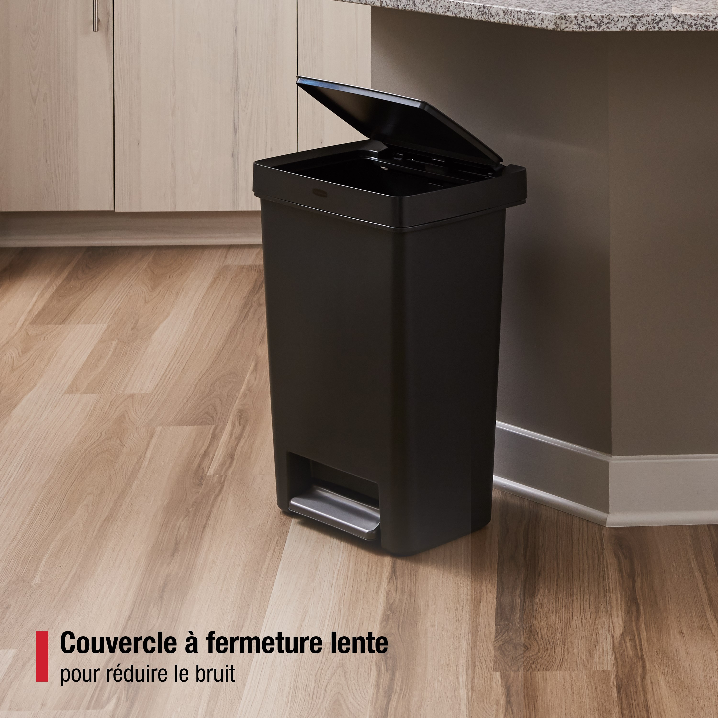 Rubbermaid Premier Series II 46L/12.4G Step-On Bin, Charcoal Thumbnail 4