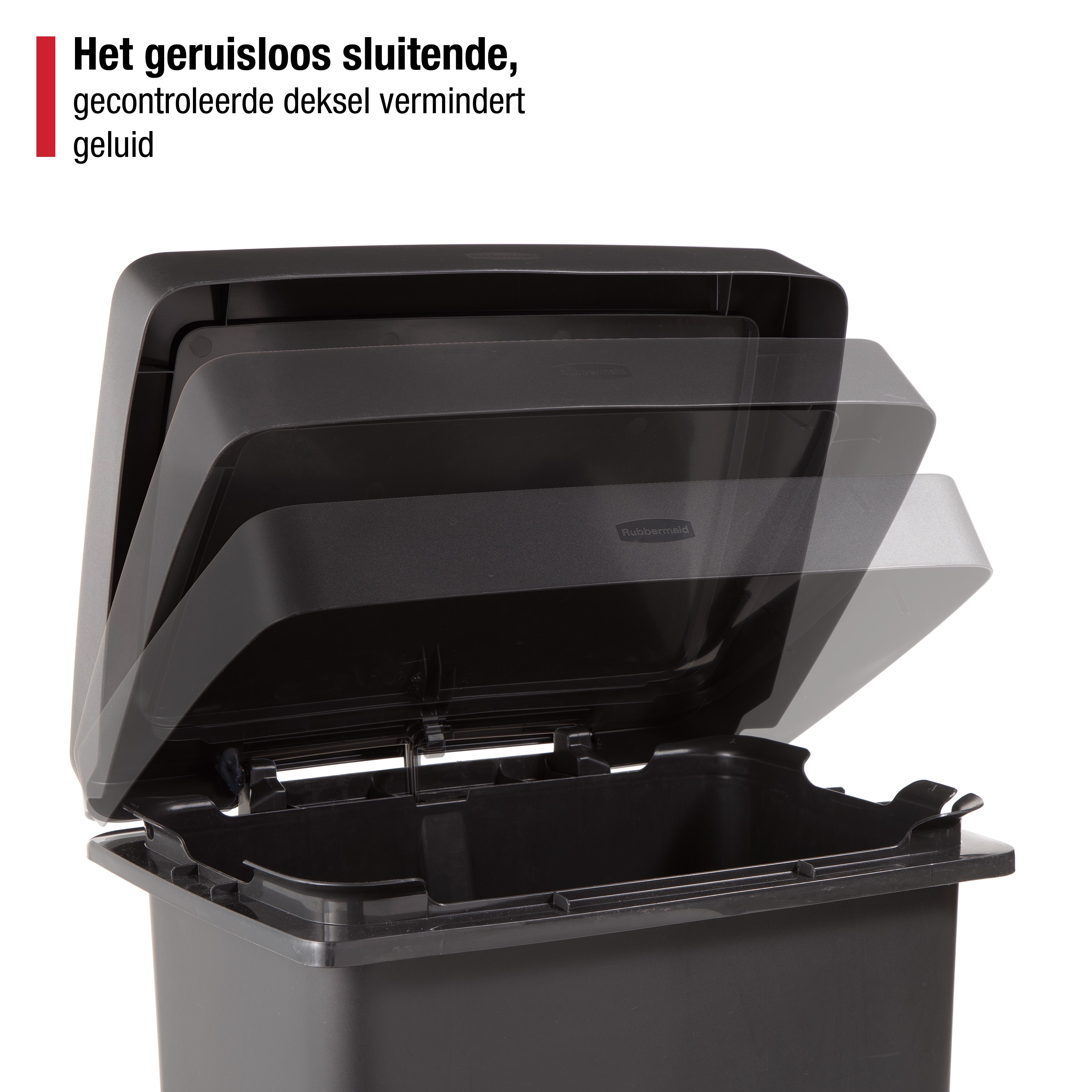 Rubbermaid Premier Series 71L/19G Step-On Bin, Charcoal, Single or Dual Stream Thumbnail 3