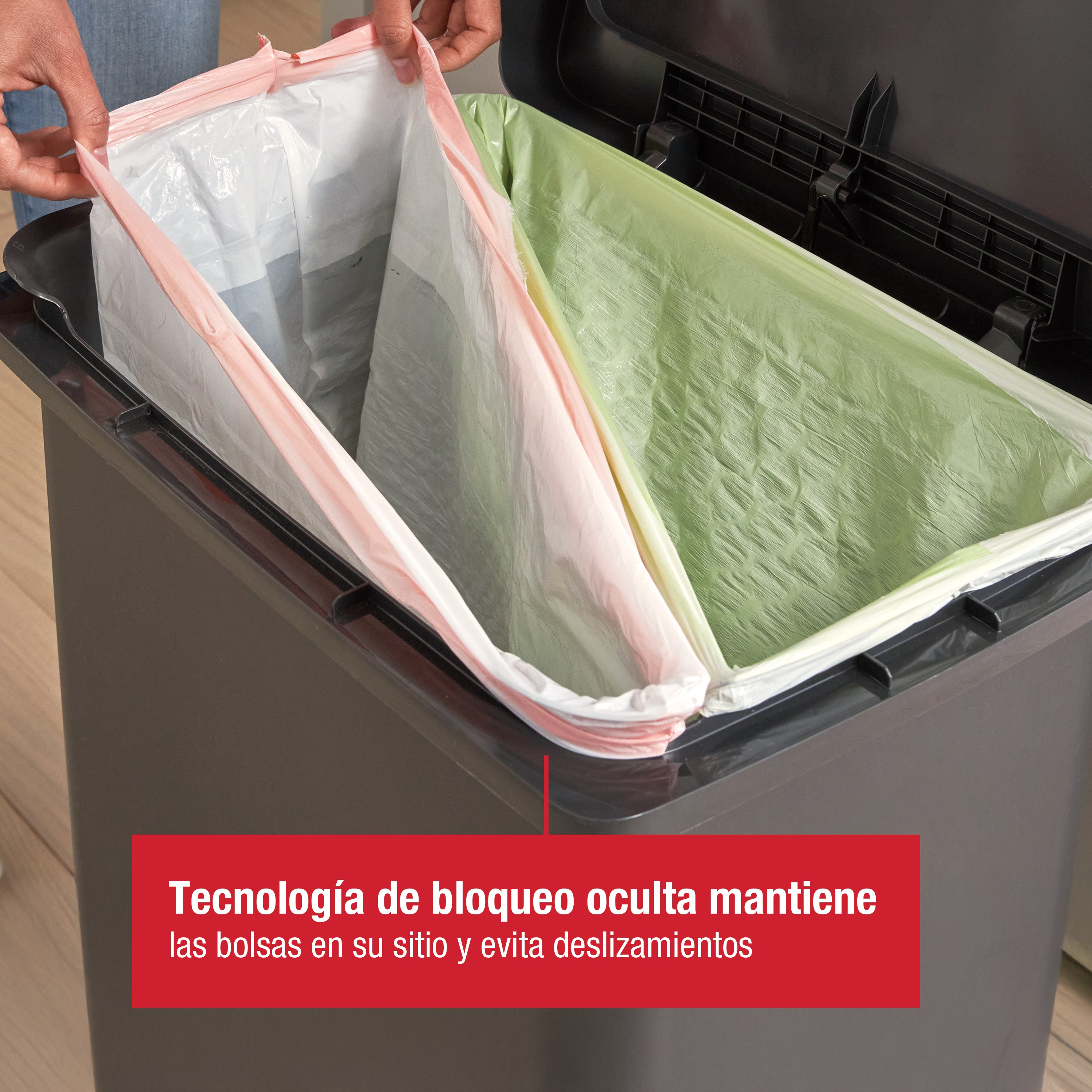 Rubbermaid Premier Series 71L/19G Step-On Bin, Charcoal, Single or Dual Stream Thumbnail 3