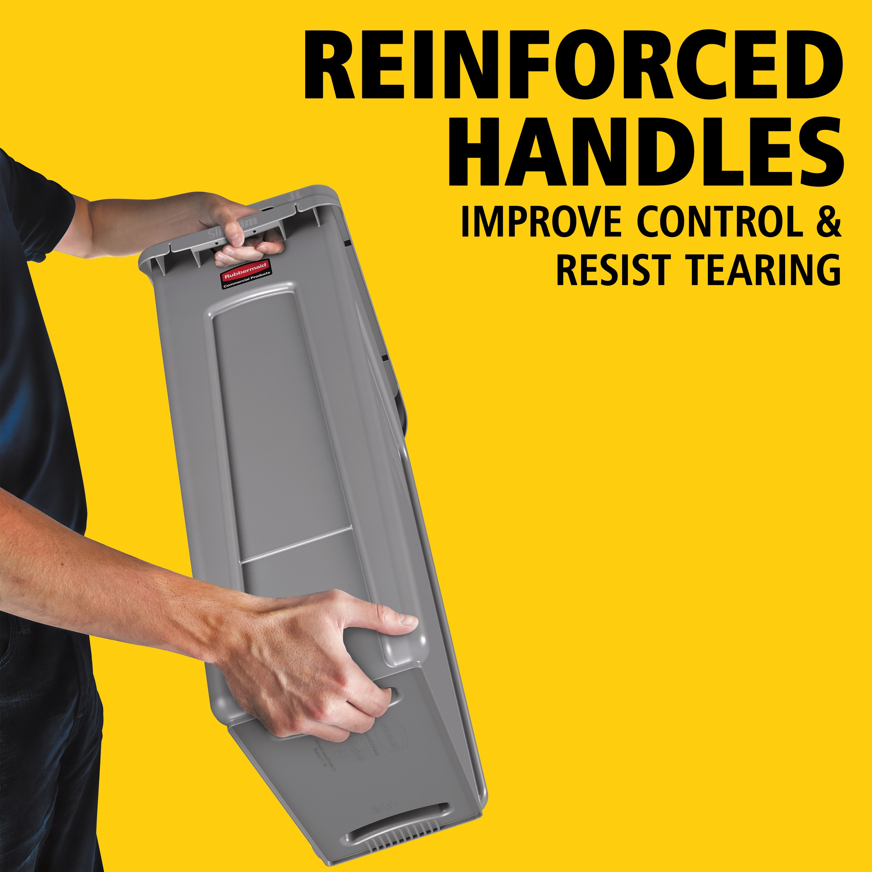 The Rubbermaid Commercial Slim Jim® containers with venting channels offer uncompromised performance in constrained spaces.