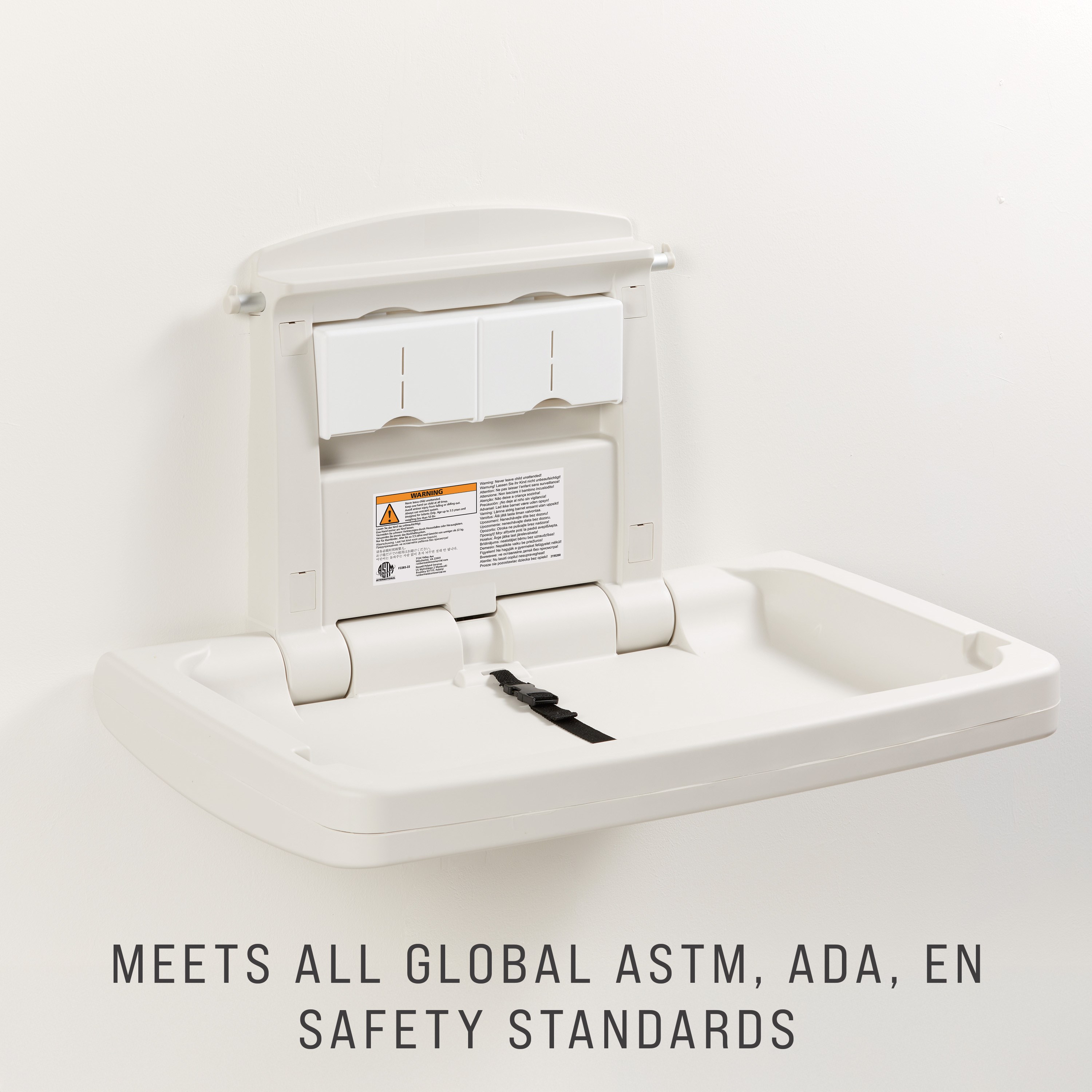 The Rubbermaid Commercial Products Baby Changing Station offers a safe baby changing station with best-in-class durability and convenience.