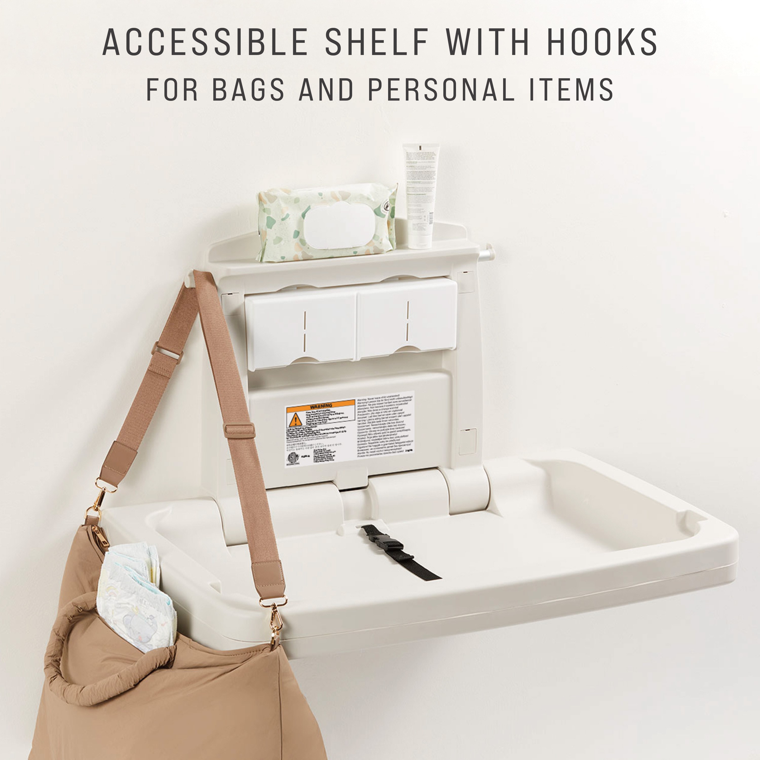 The Rubbermaid Commercial Products Baby Changing Station offers a safe baby changing station with best-in-class durability and convenience.