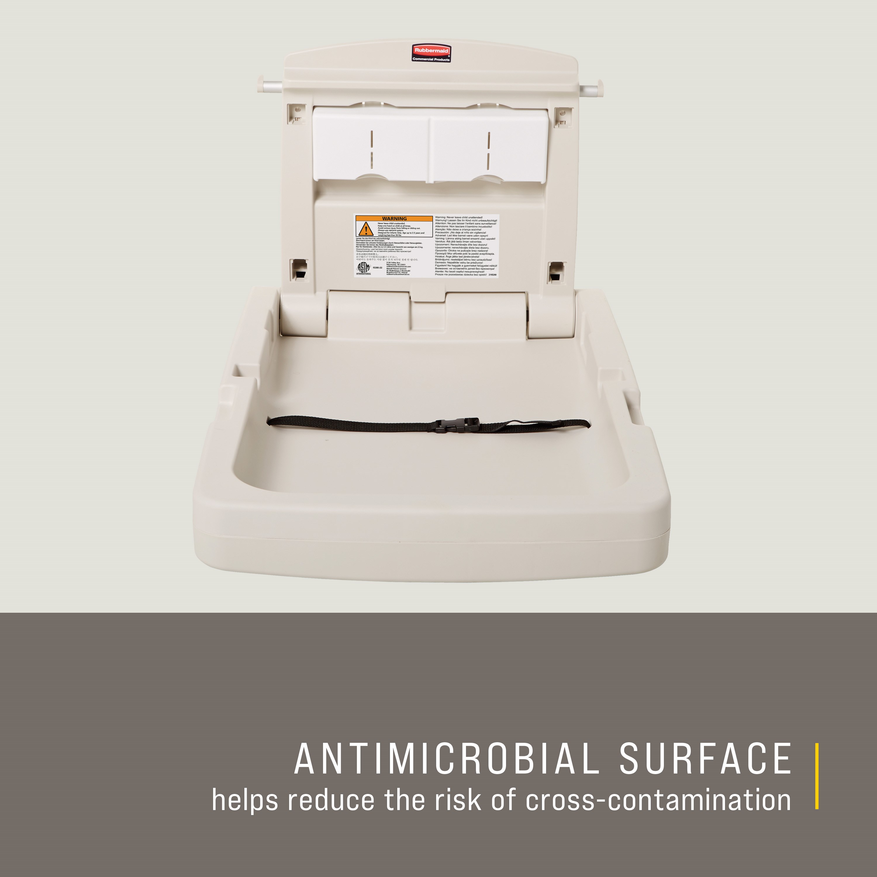 The Rubbermaid Commercial Products Baby Changing Station offers a safe baby changing station with best-in-class durability and convenience.