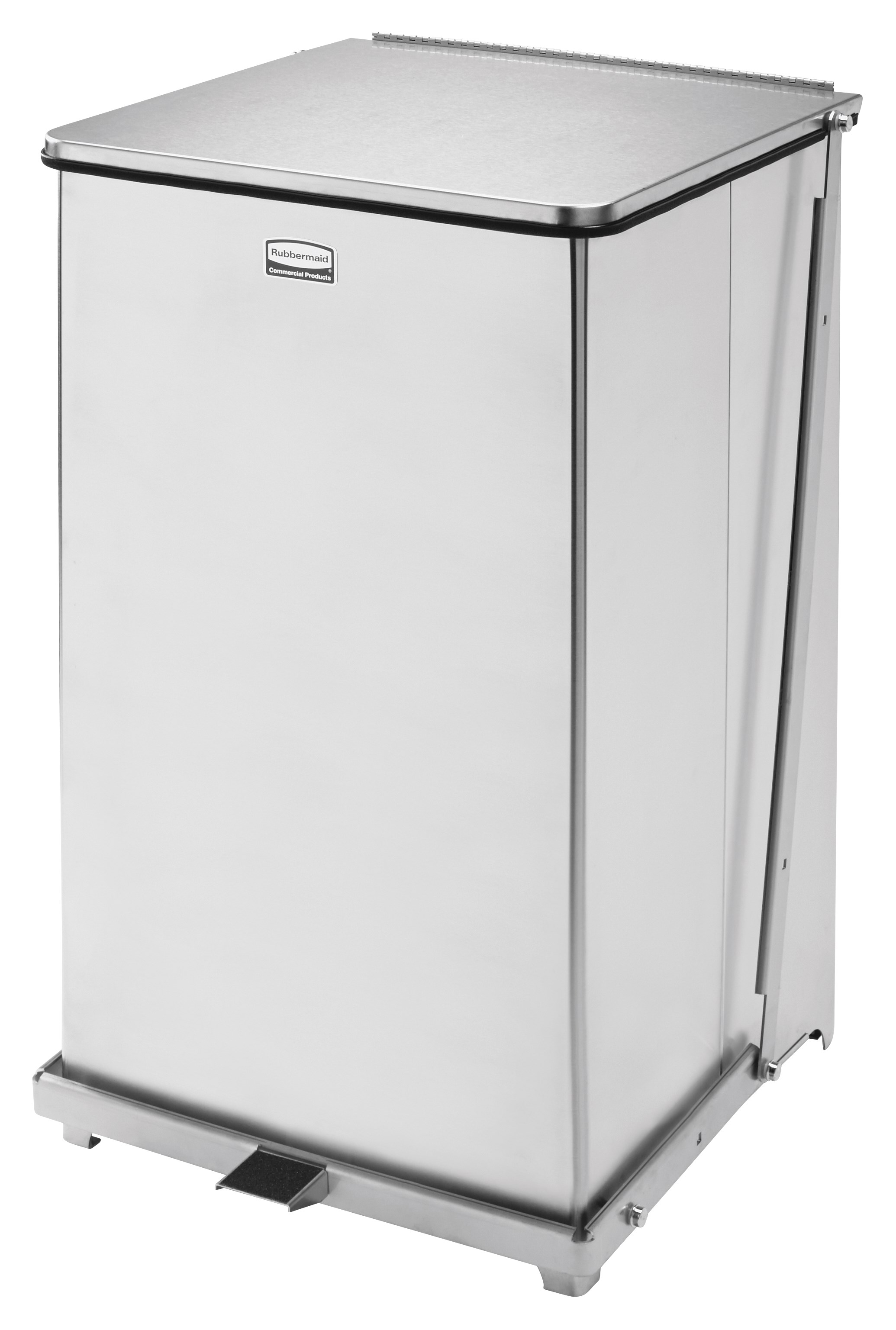 Engineered to close without a sound, the Silent Defenders® 25 Gallon FGQST40E Square Indoor Step-On Container is perfect for hospitals, doctor’s offices and other healthcare facilities.