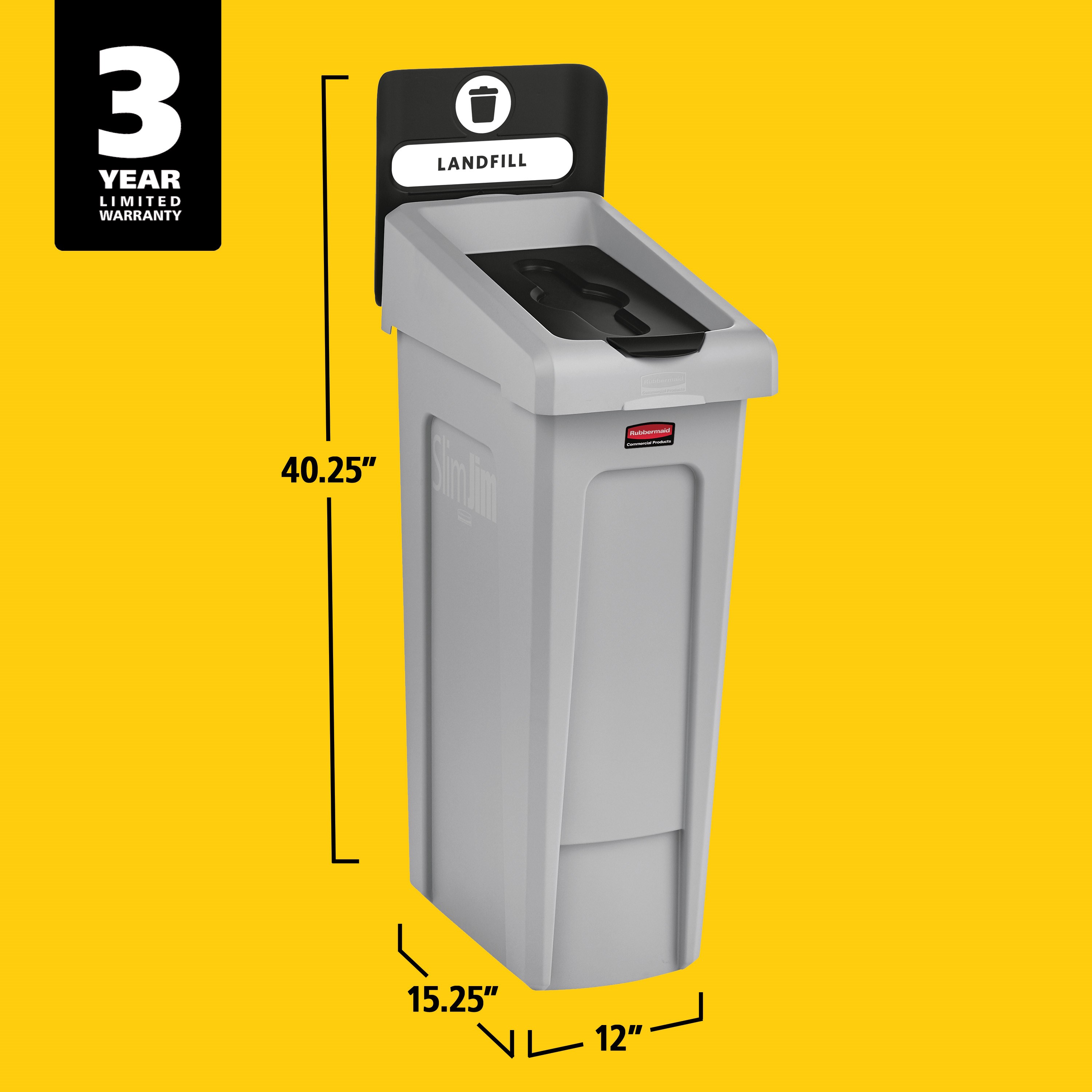 The Slim Jim® Recycling Station offers a front-of-house look with back-of-house functionality. It seamlessly connects with the 33G Slim Jim Recycling Station for a customizable recycling solution.