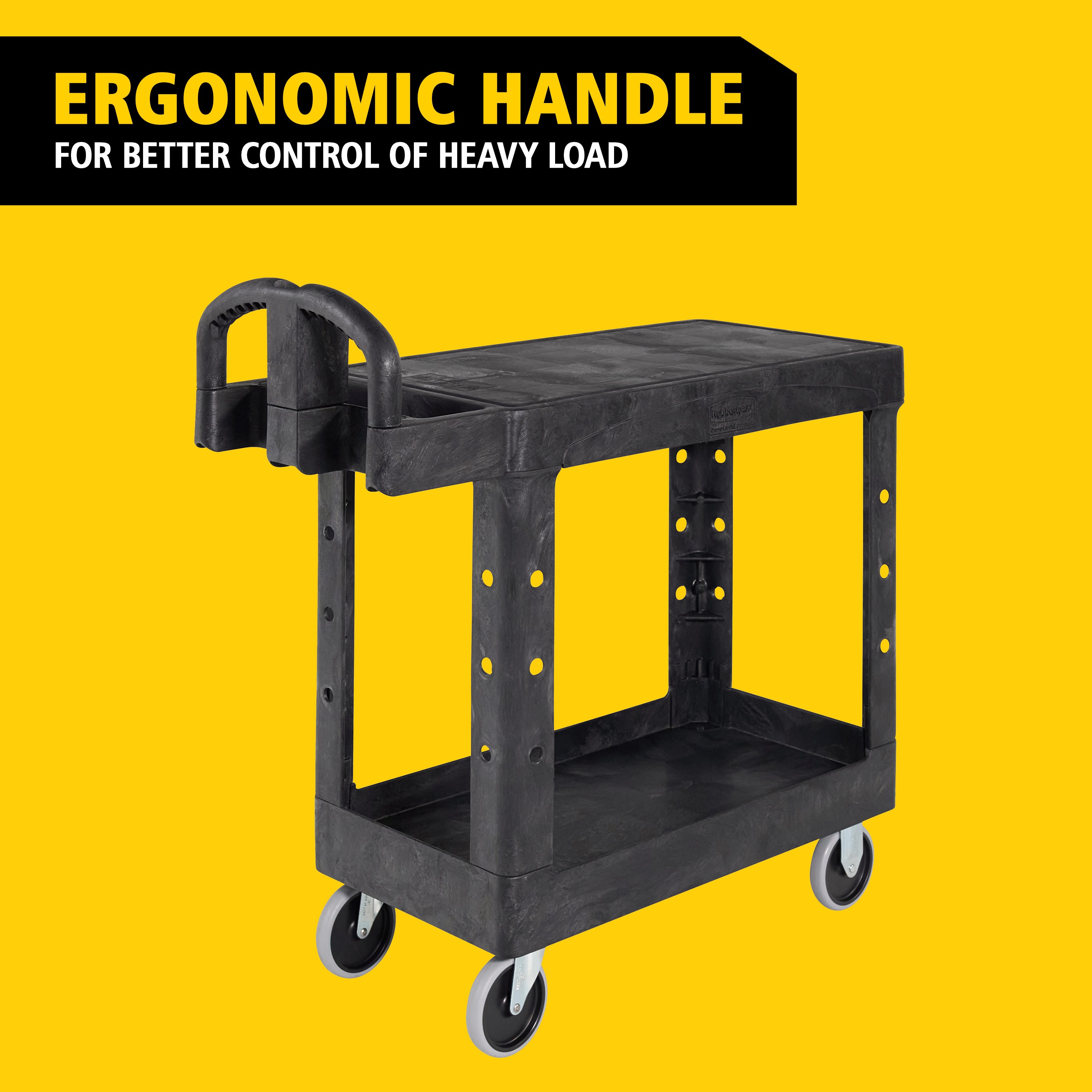 Durable versatile cart that is ideal for securely transporting materials, supplies, and heavy loads up to 500 lbs.