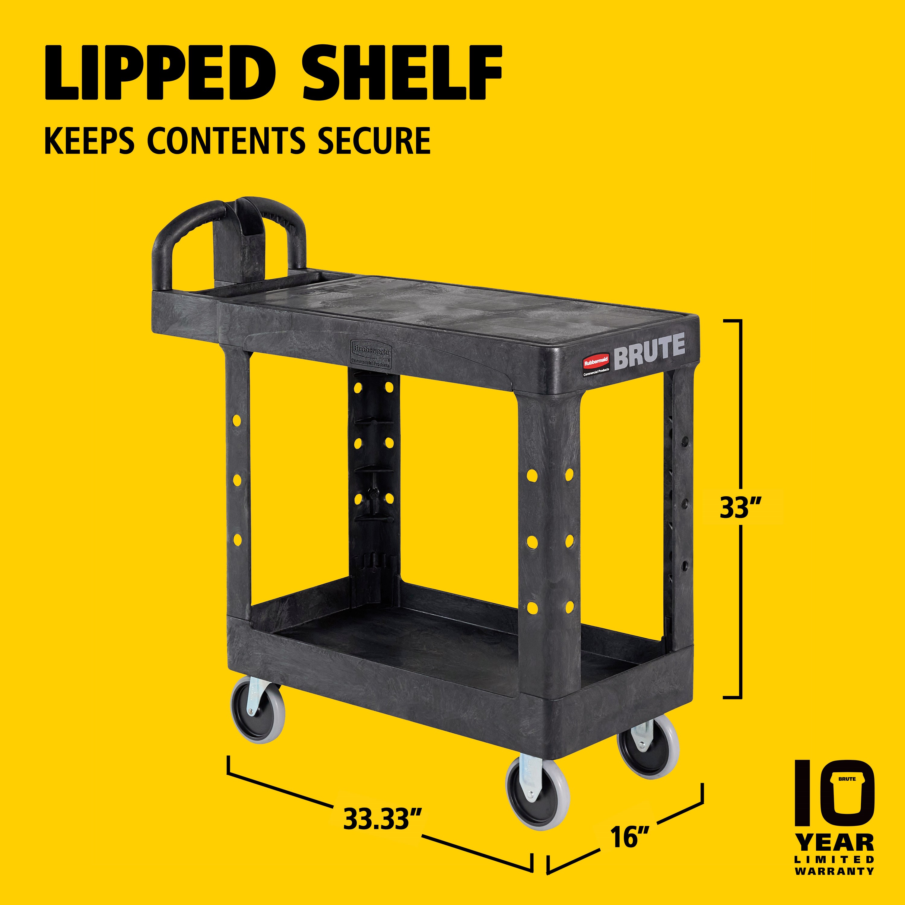 Durable versatile cart that is ideal for securely transporting materials, supplies, and heavy loads up to 500 lbs.