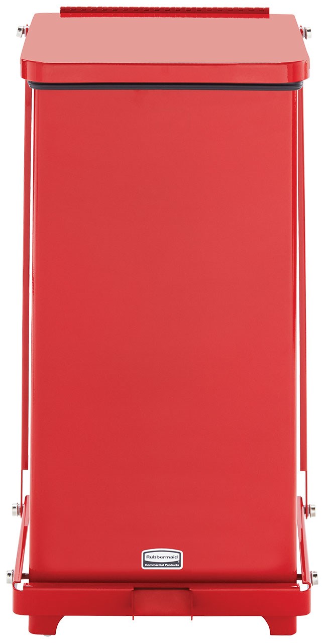 Engineered to close without a sound, the Silent Defenders® 6.5 Gallon FGQST12E Square Indoor Step-On Container is perfect for hospitals, doctor’s offices and other healthcare facilities.