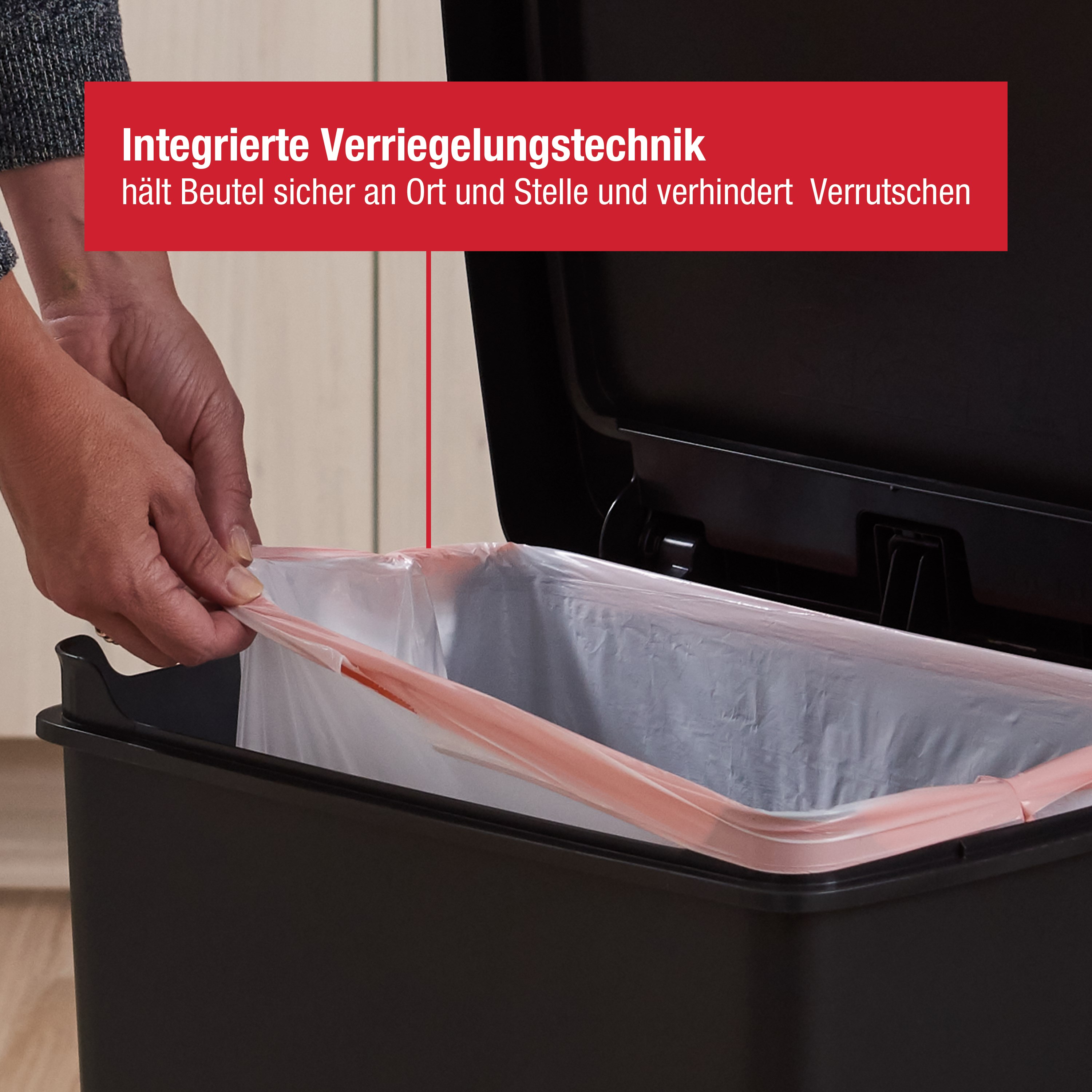 Rubbermaid Premier Series II 46L/12.4G Step-On Bin, Charcoal Thumbnail 2