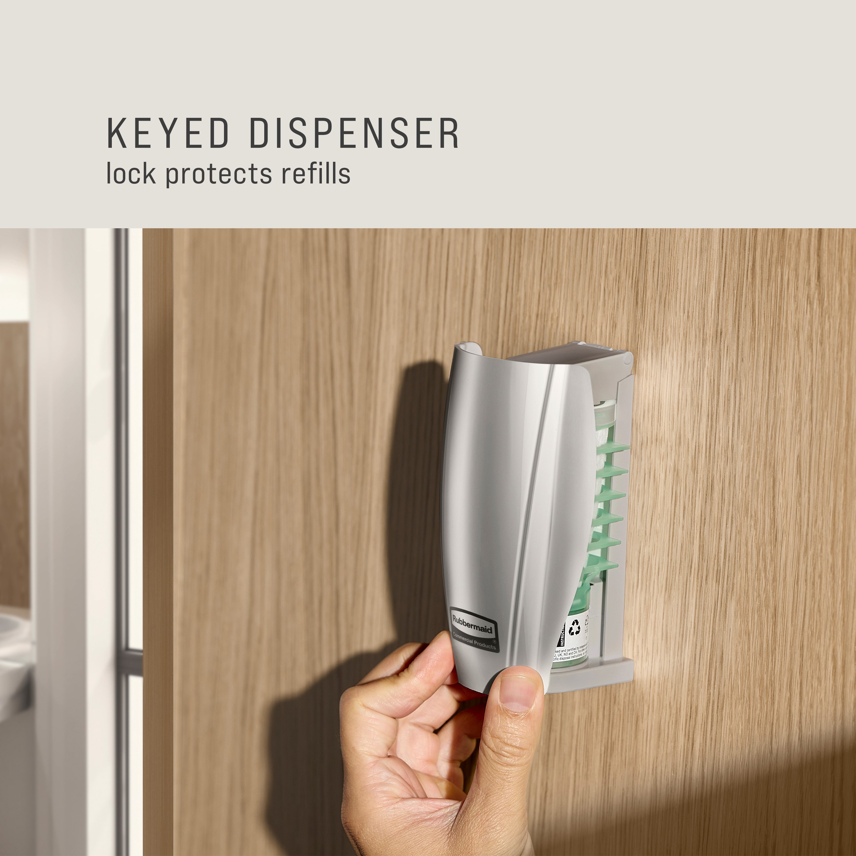 Battery free Passive Air Care Dispenser compatible with CirculAir 90™ Air Care Refills, delivering uninterrupted performance and 90 days or more of maintenance-free fragrance.