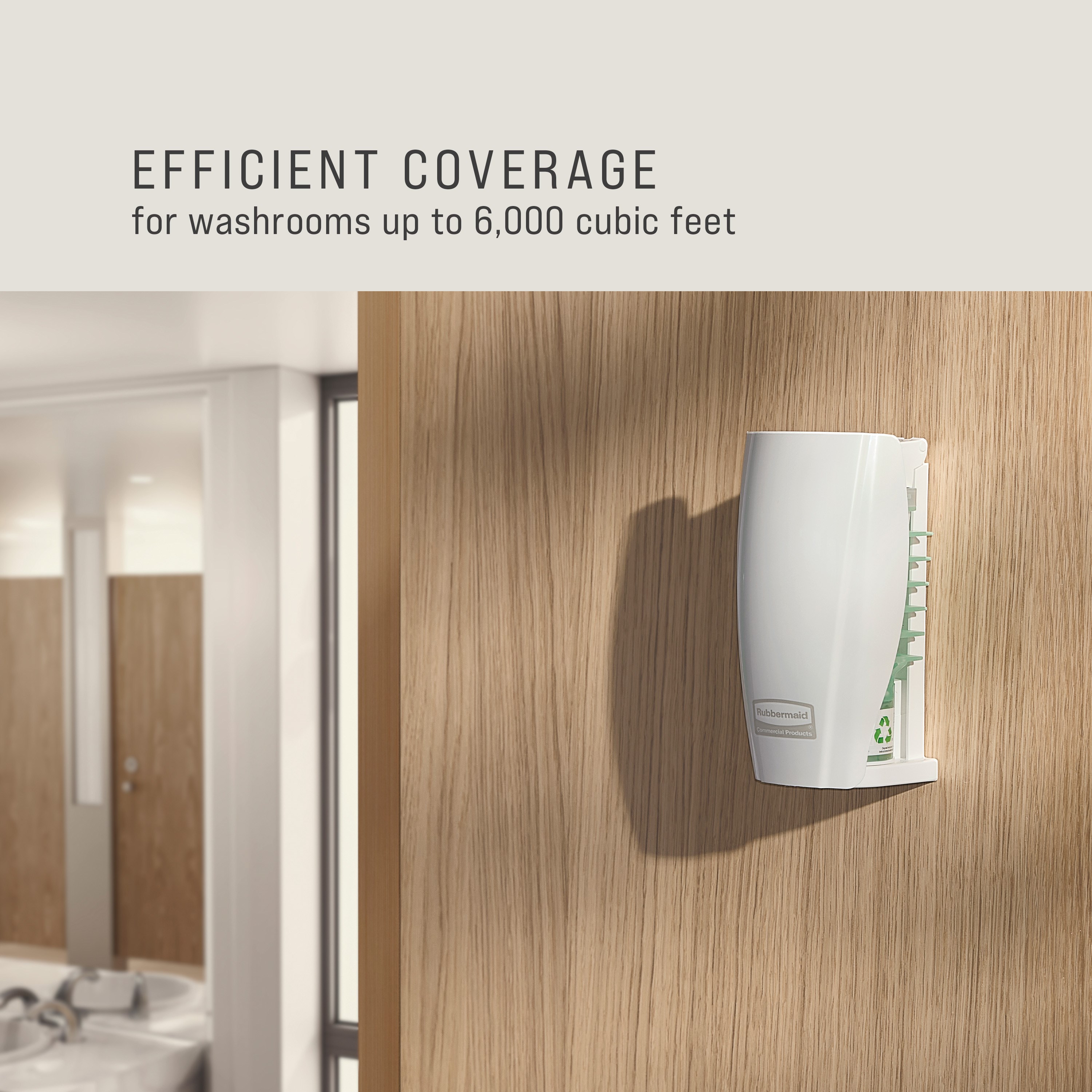 Battery free Passive Air Care Dispenser compatible with CirculAir 90™ Air Care Refills, delivering uninterrupted performance and 90 days or more of maintenance-free fragrance.