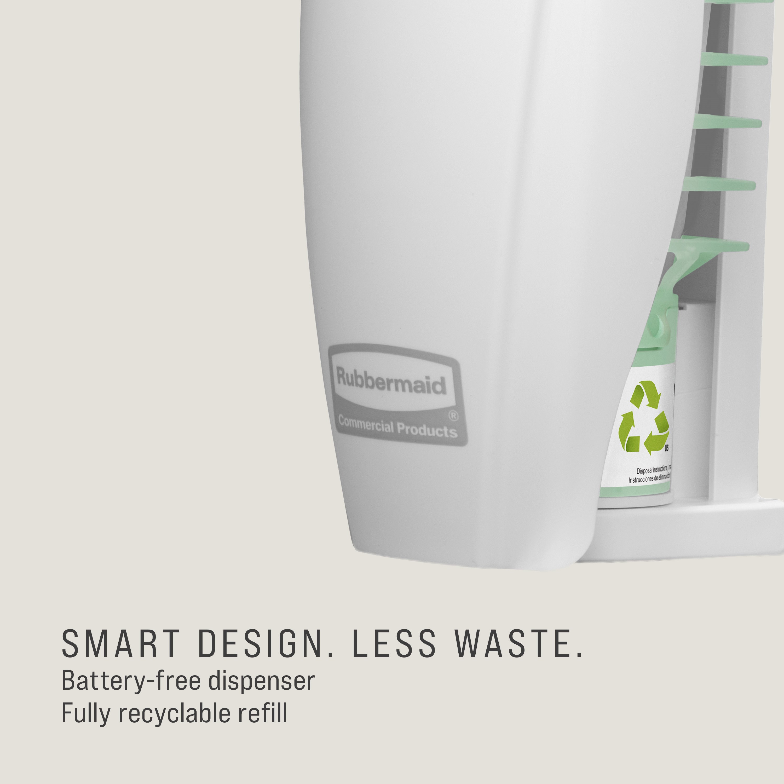 Battery free Passive Air Care Dispenser compatible with CirculAir 90™ Air Care Refills, delivering uninterrupted performance and 90 days or more of maintenance-free fragrance.