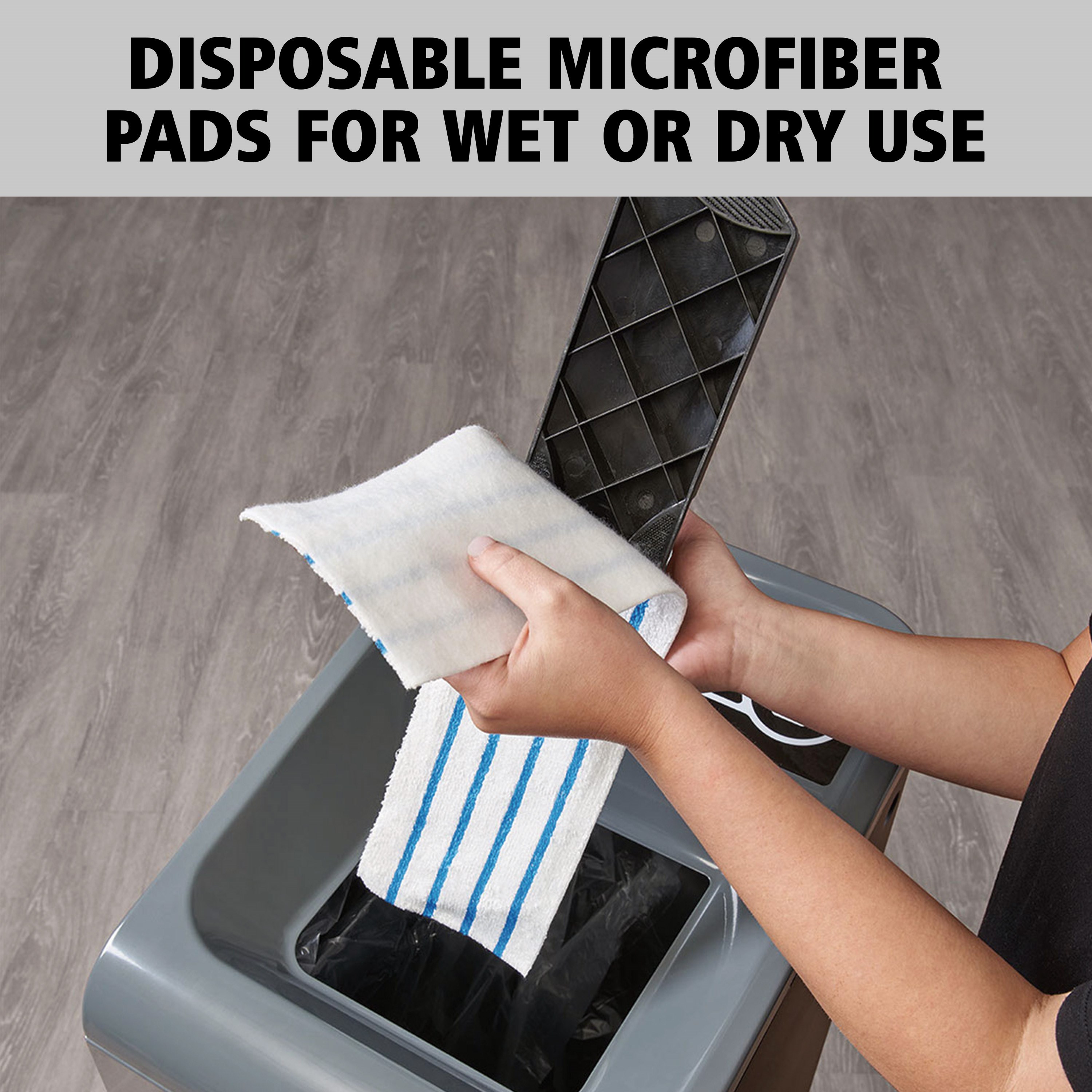 The HYGEN™ Disposable Microfiber Pads assists in environmental cleaning, the first step in the disinfection process, by removing 99.9% or more of tested fungi, viruses, and bacteria* to help improve cleaning efficacy.