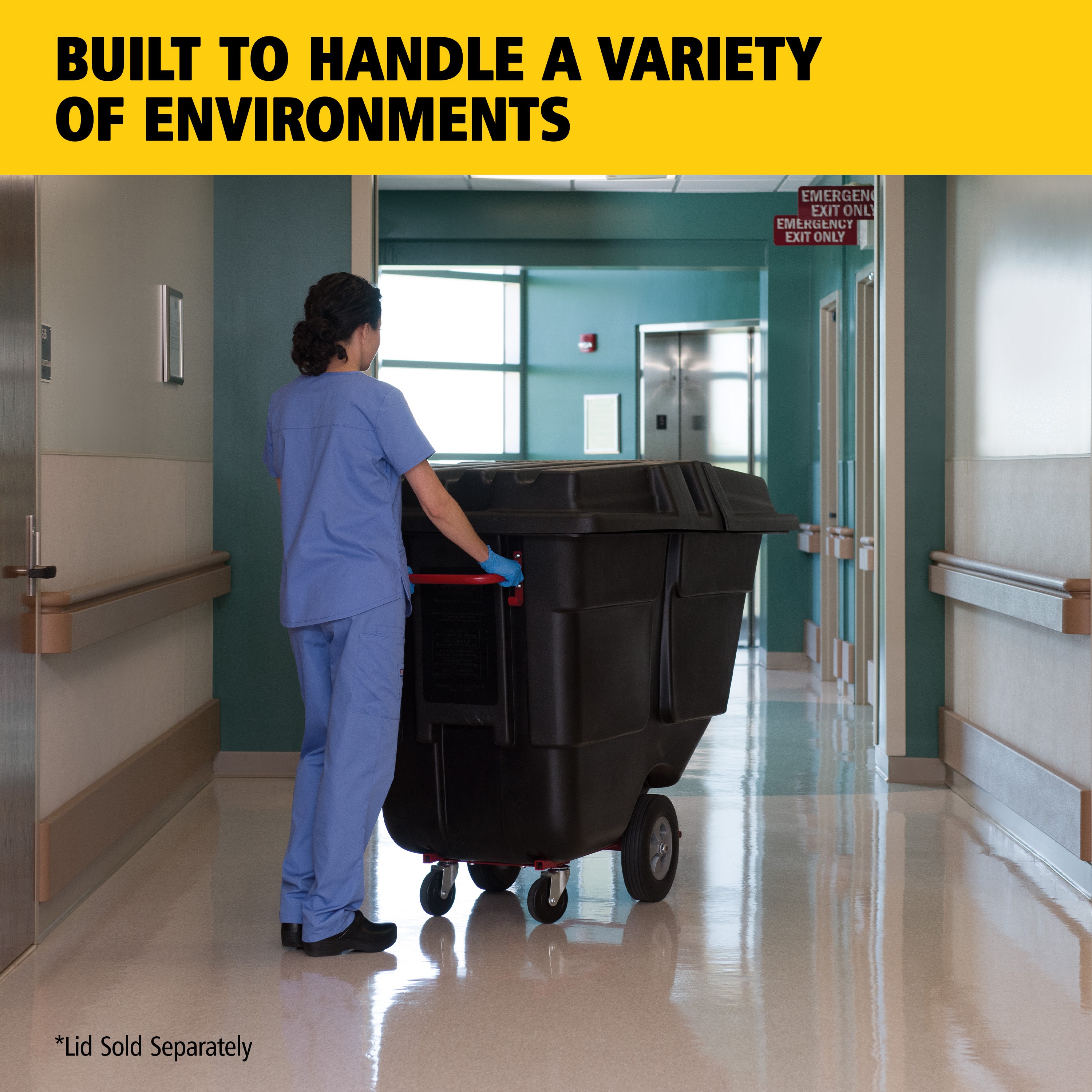 Durable rotational molded trucks handle heavy loads up to 850 lbs. with ease