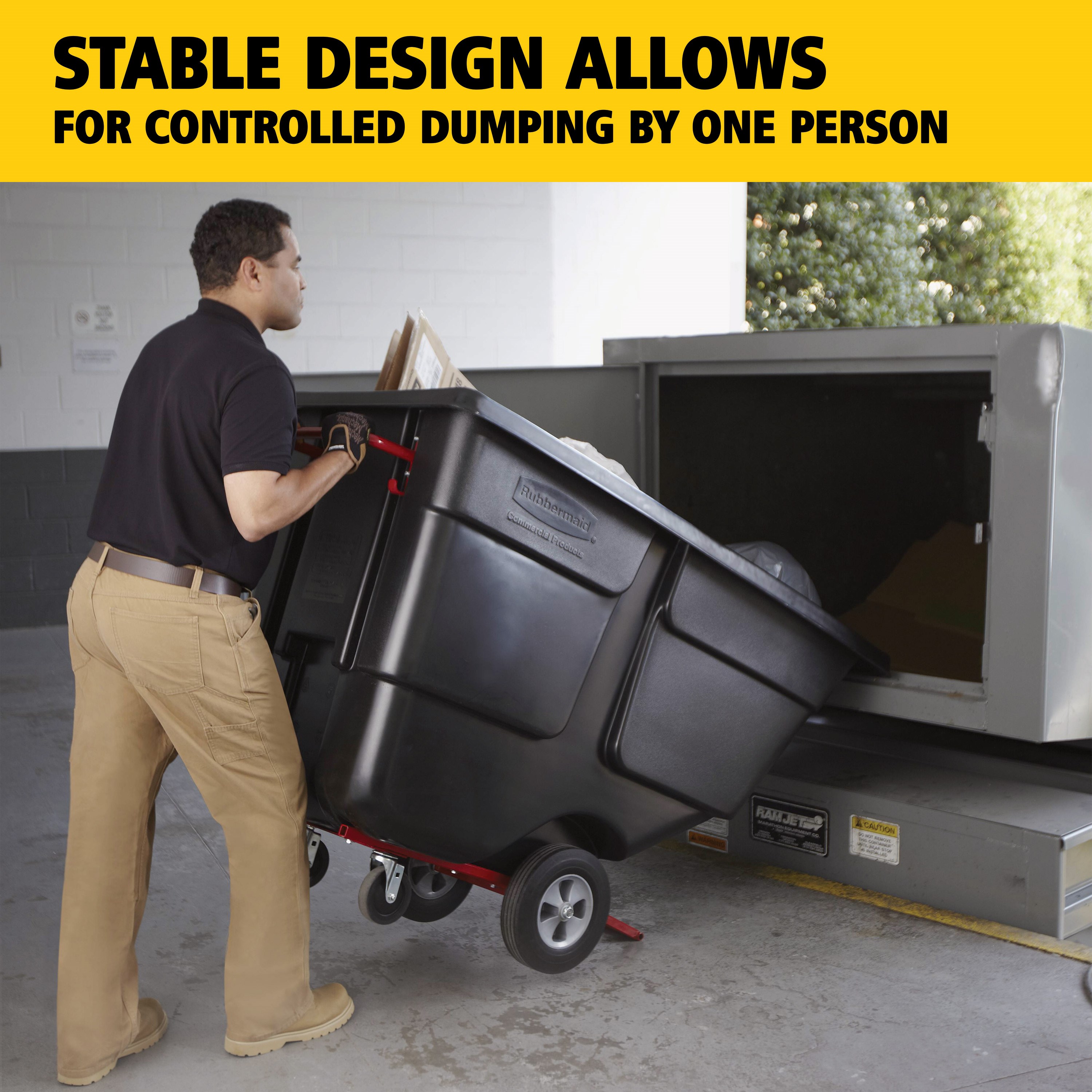 Durable rotational molded trucks handle heavy loads up to 450 lbs. with ease