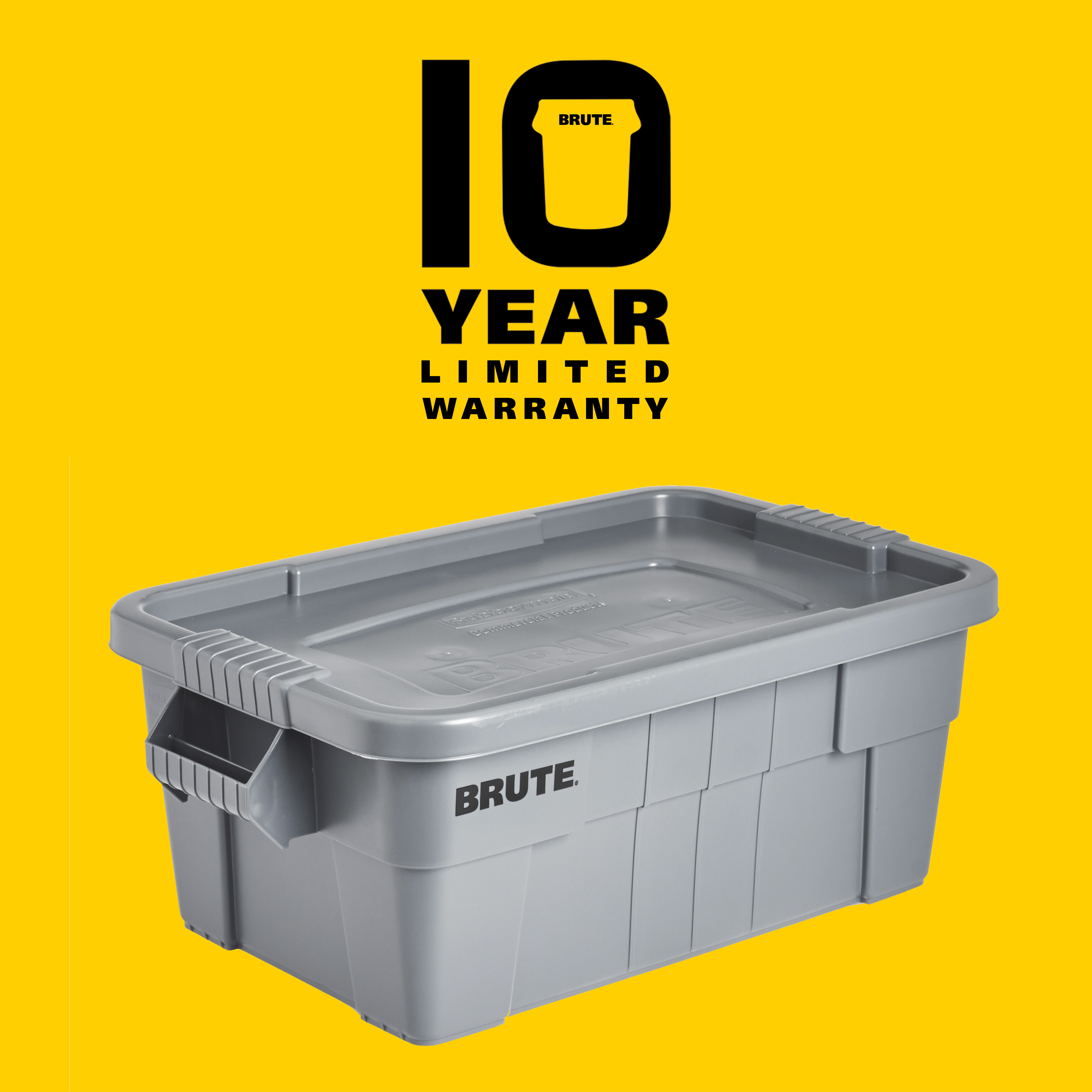 The Rubbermaid Commercial BRUTE® Food Storage Tote with Lid is ideal for the food service industry, these plastic food storage containers meet NSF/ANSI Standard 2 for use in food handling and processing.