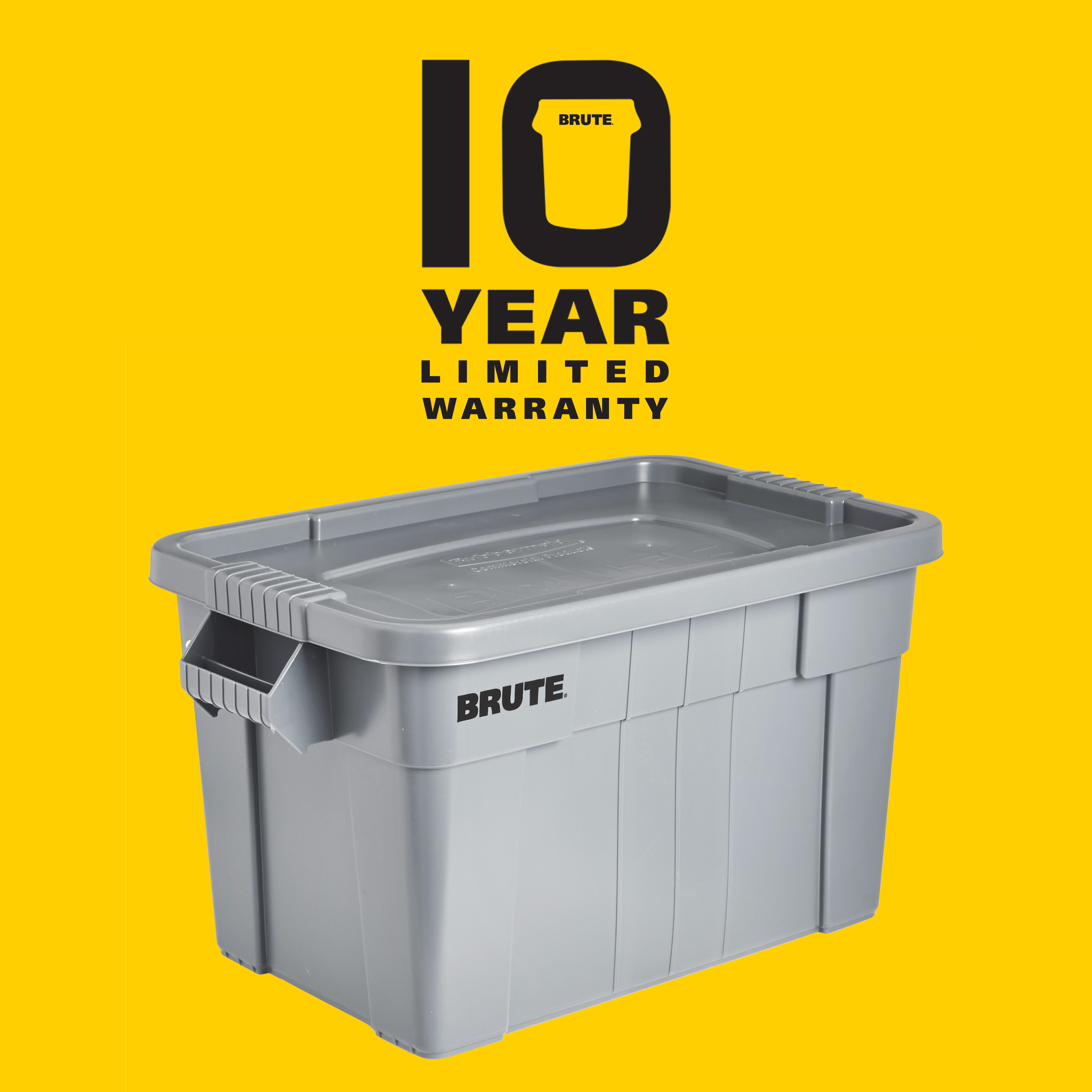 The Rubbermaid Commercial BRUTE® Tote Storage Bin with Lid is a heavy-duty storage container. Ideal for the food service industry, these plastic food storage containers are NSF-certified for use in food handling and processing.