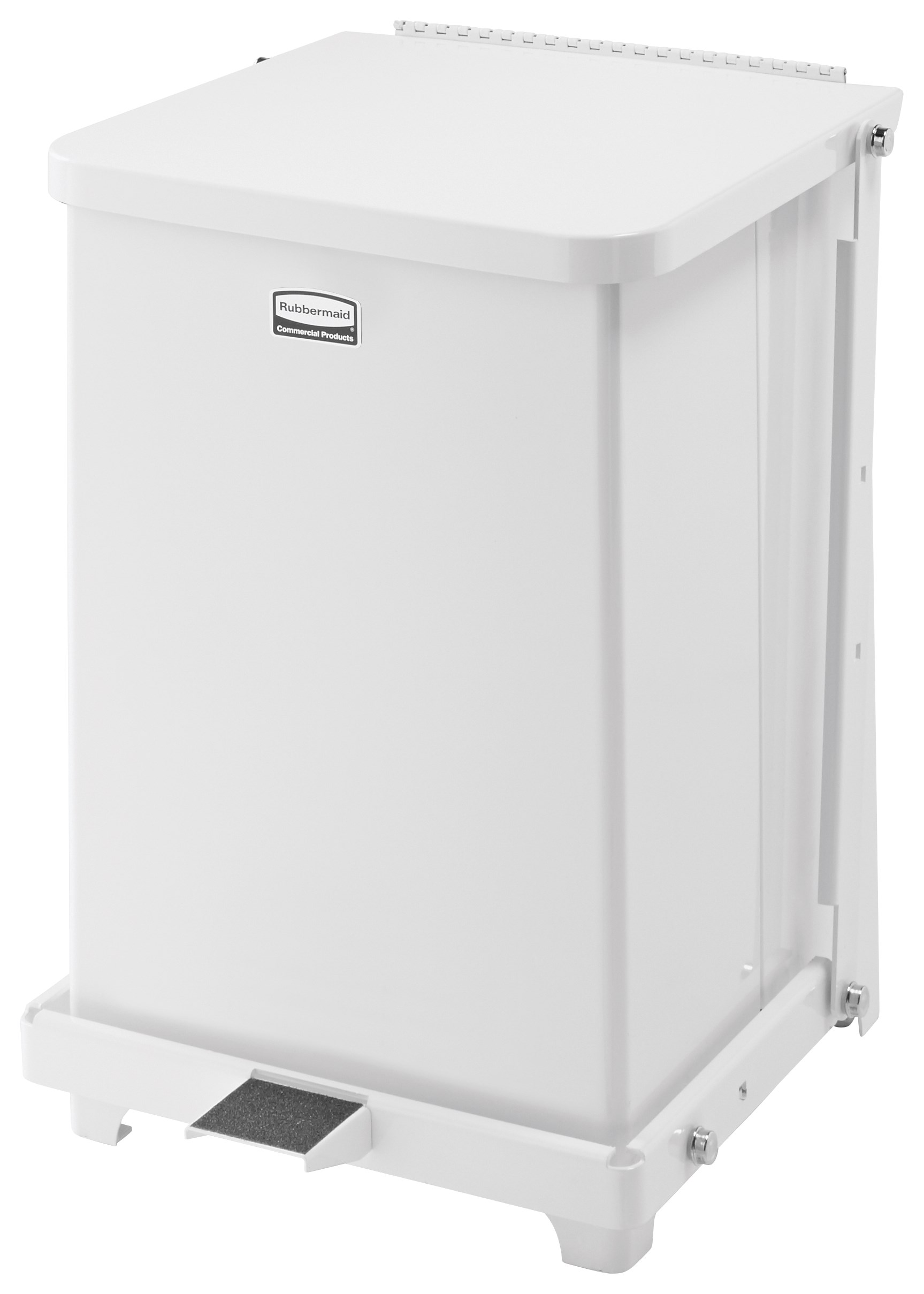 Engineered to close without a sound, the Silent Defenders® 7 Gallon FGQST7E Square Indoor Step-On Container is perfect for hospitals, doctor’s offices and other healthcare facilities.